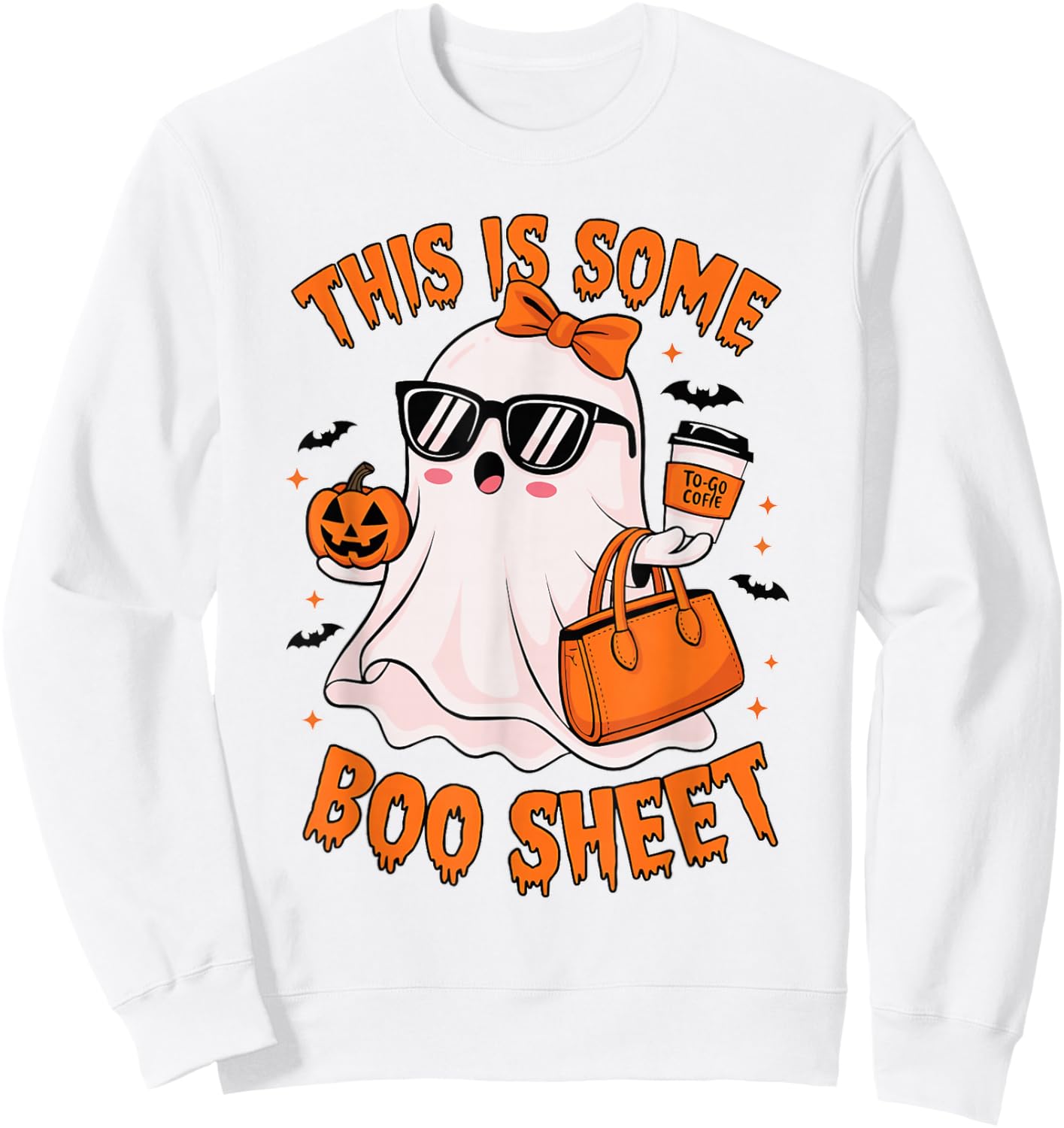 This is Some Boo Sheet Funny Retro Halloween Ghost Men Women Sweatshirt - Sweatshirt | White