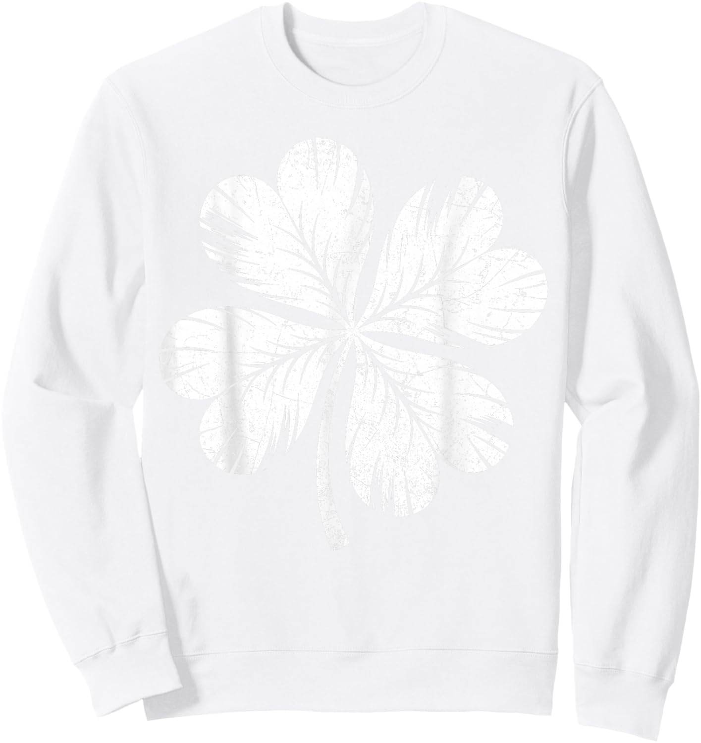 Vintage Retro Irish Shamrock St Patricks Day Sweatshirt - Sweatshirt | White