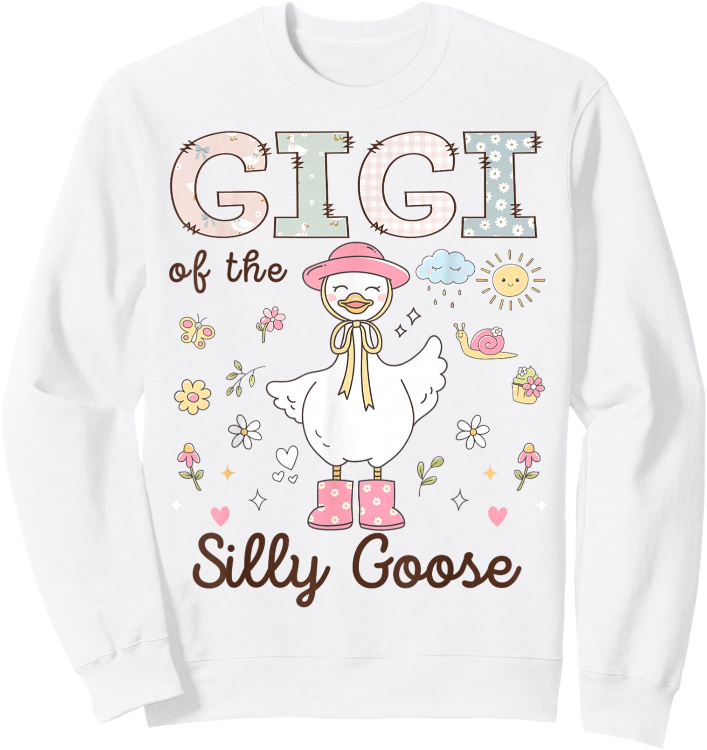 Gigi of The Silly Goose First Birthday Girl Family Sweatshirt - Sweatshirt | White