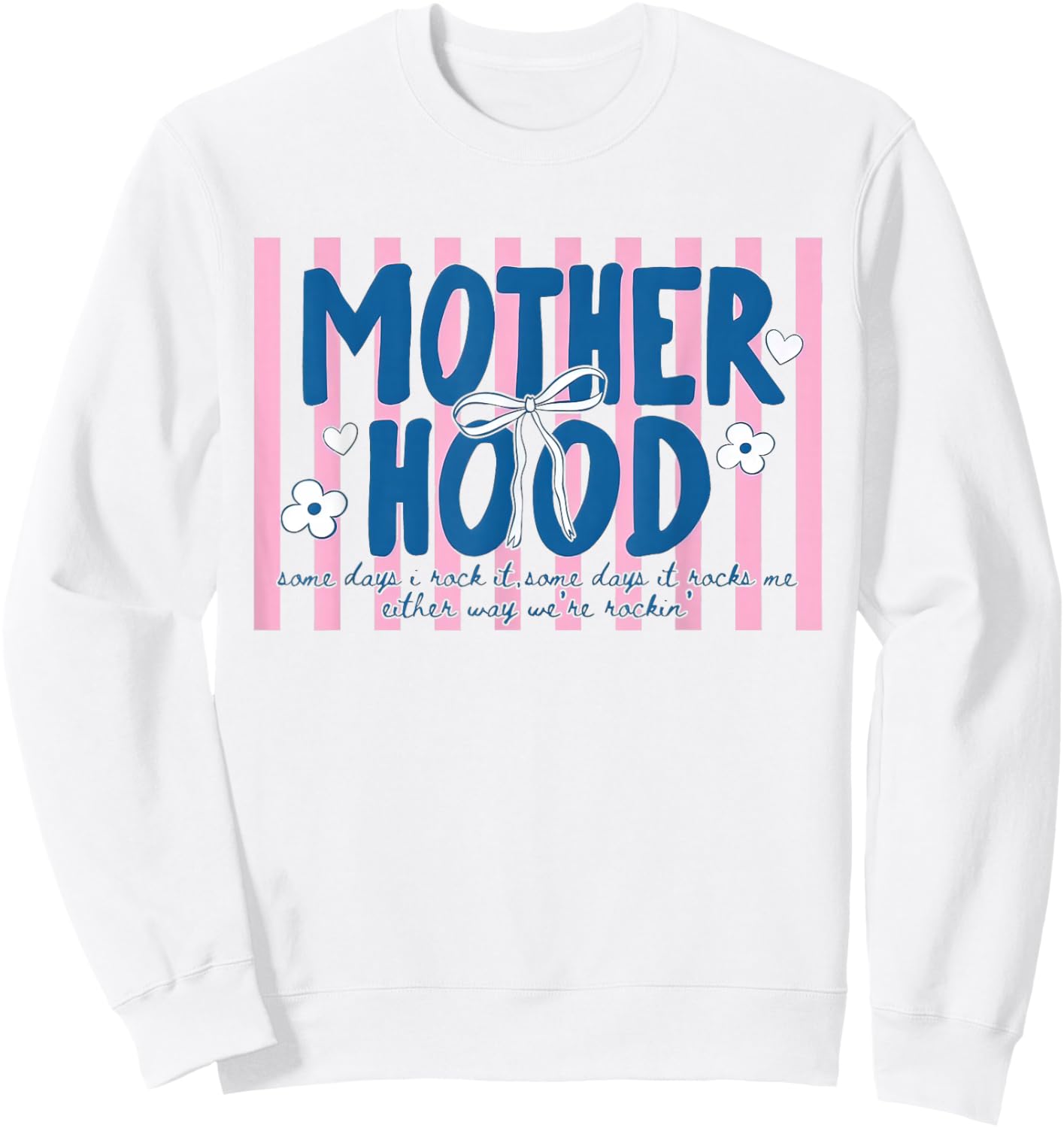 Retro Motherhood Someday I Rock it, Someday it Rocks me Sweatshirt - Sweatshirt | White