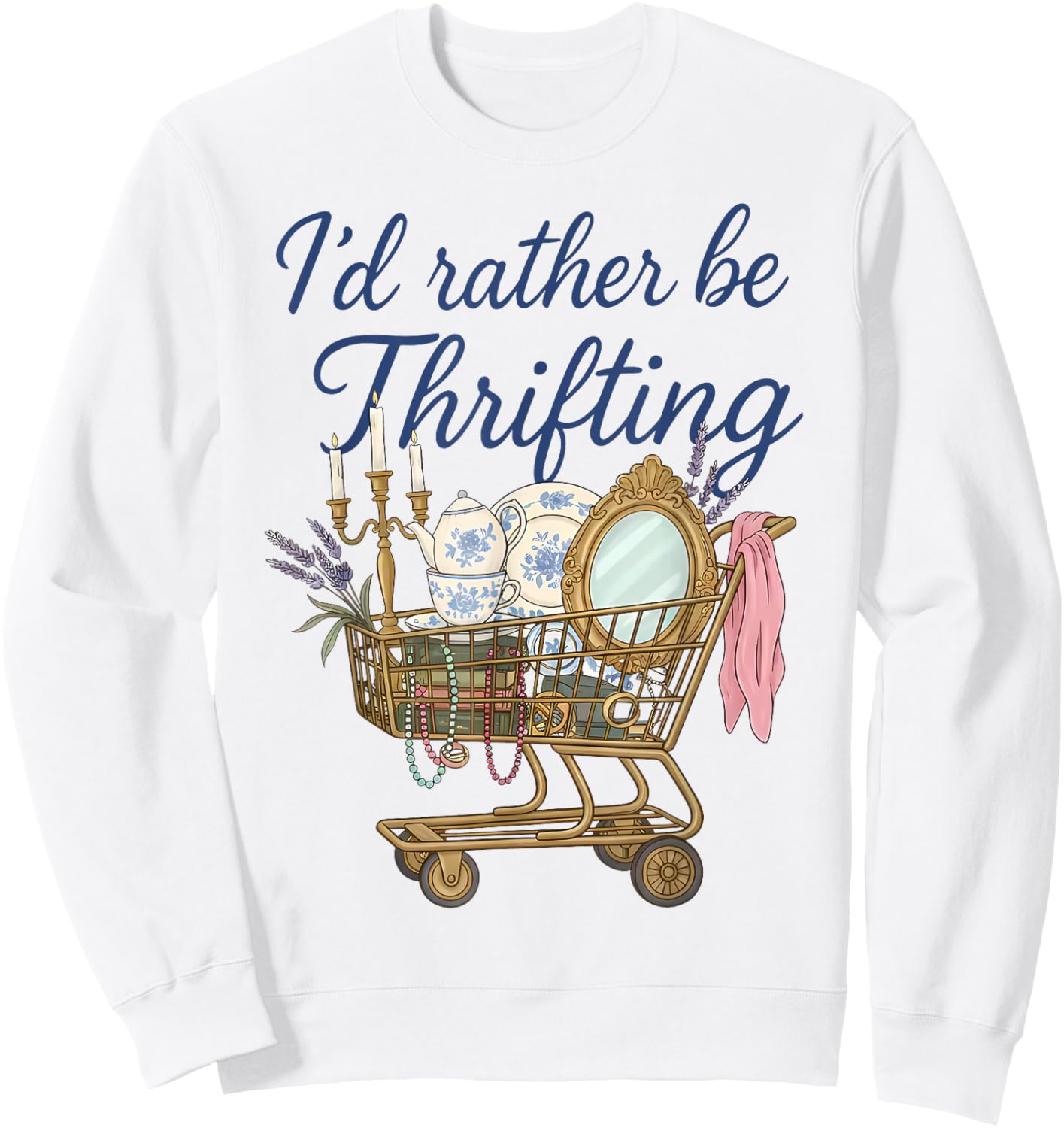 Thrift Lover Sweatshirt - Sweatshirt | White