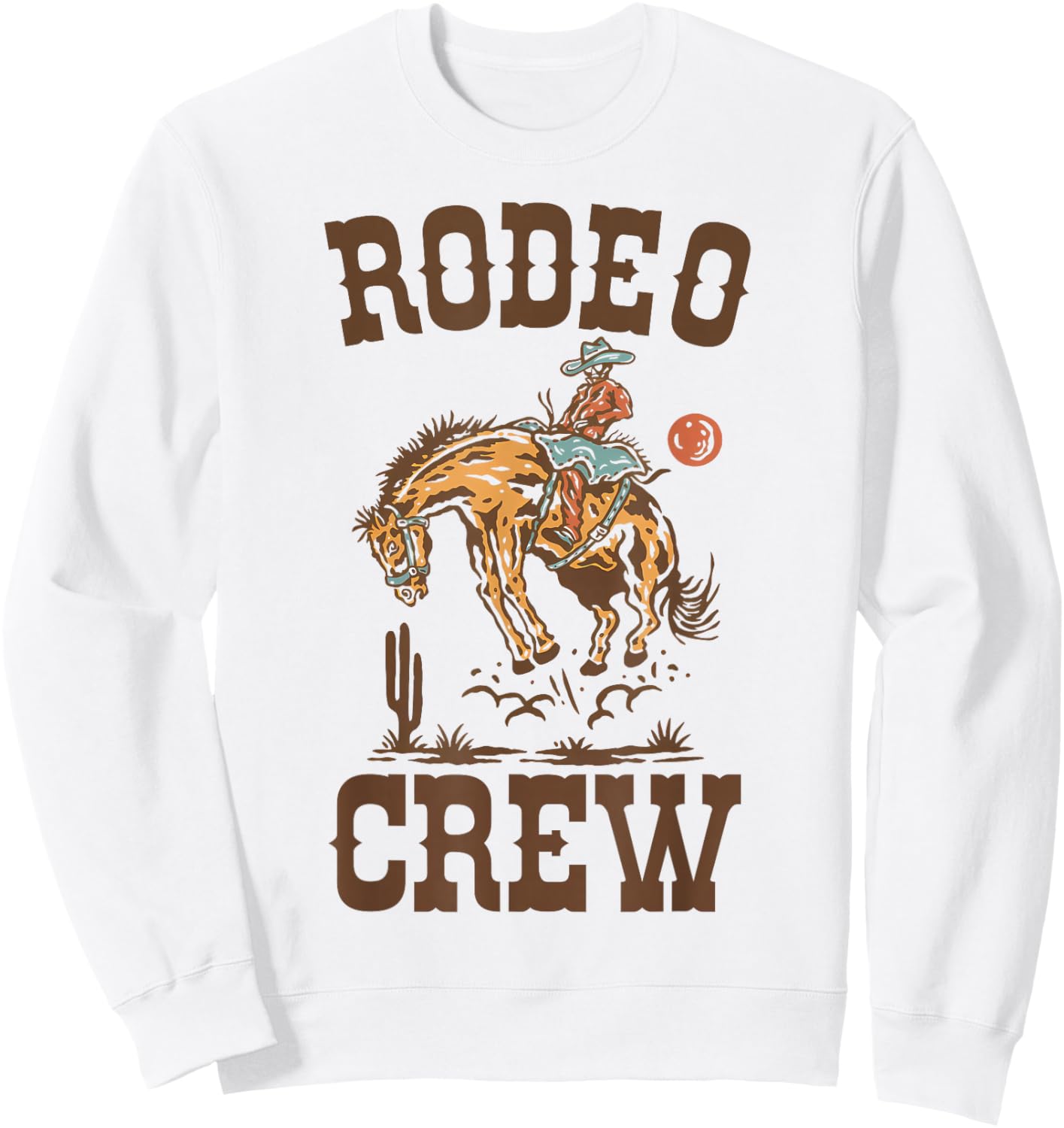 Rodeo Crew Western Cowboy Cowgirl Birthday Family Matching Sweatshirt - Sweatshirt | White