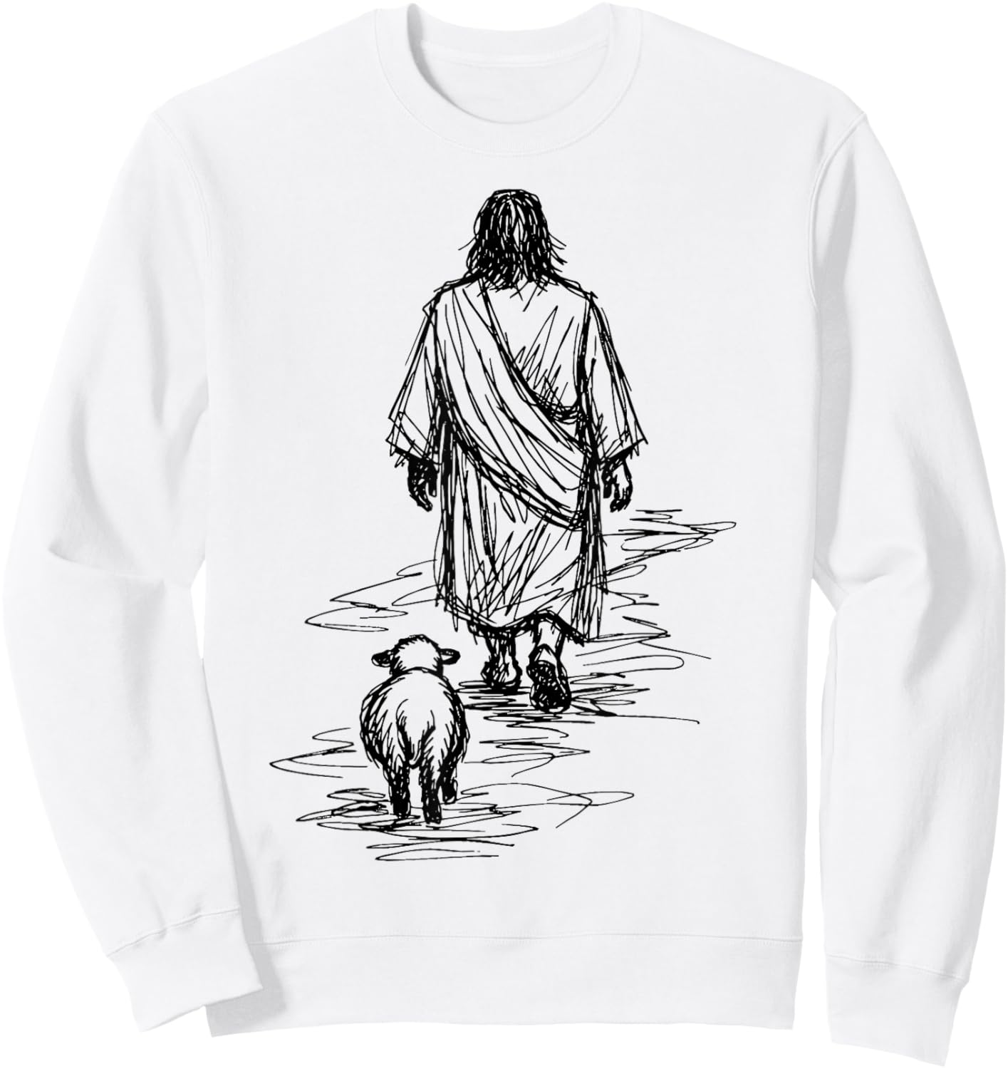Jesus Leaves The 99 Sheep Sweatshirt - Sweatshirt | White