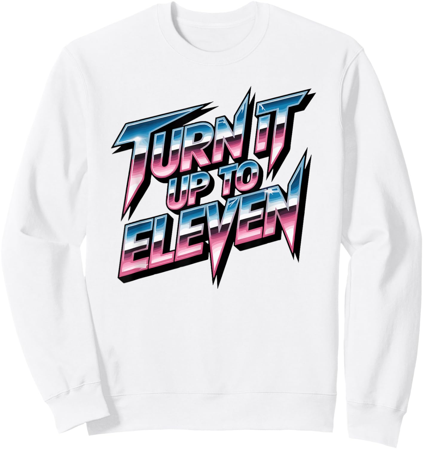 Turn It Up to Eleven Vintage Look Sweatshirt - Sweatshirt | White