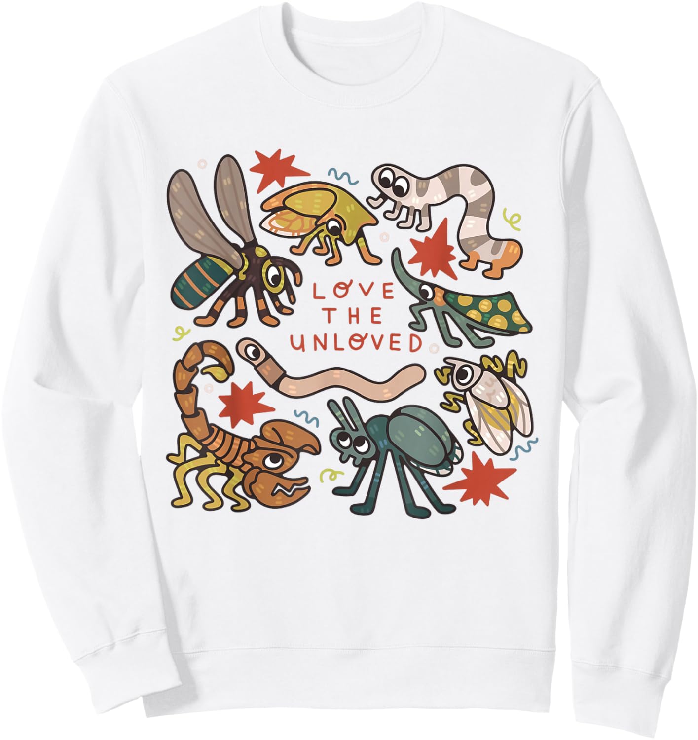 Love The Unloved Insects Worm Scorpion Quote Sweatshirt - Sweatshirt | White