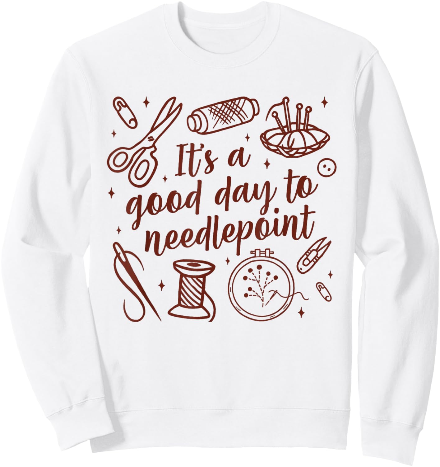 It's A Good Day Needlepoint Lover Cross Stitching Sewing Sweatshirt - Sweatshirt | White
