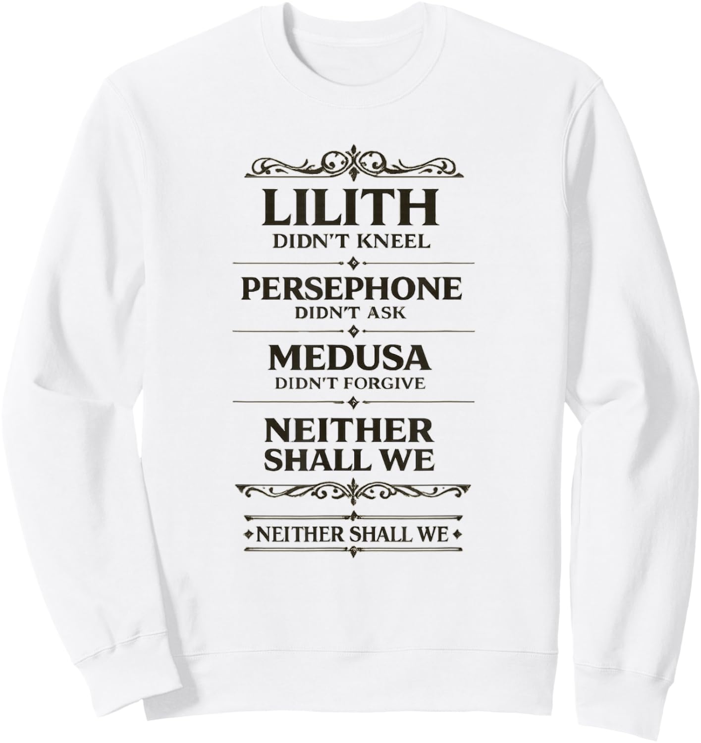 Strong Women Mythology Graphic Greek Empowerment Sweatshirt - Sweatshirt | White