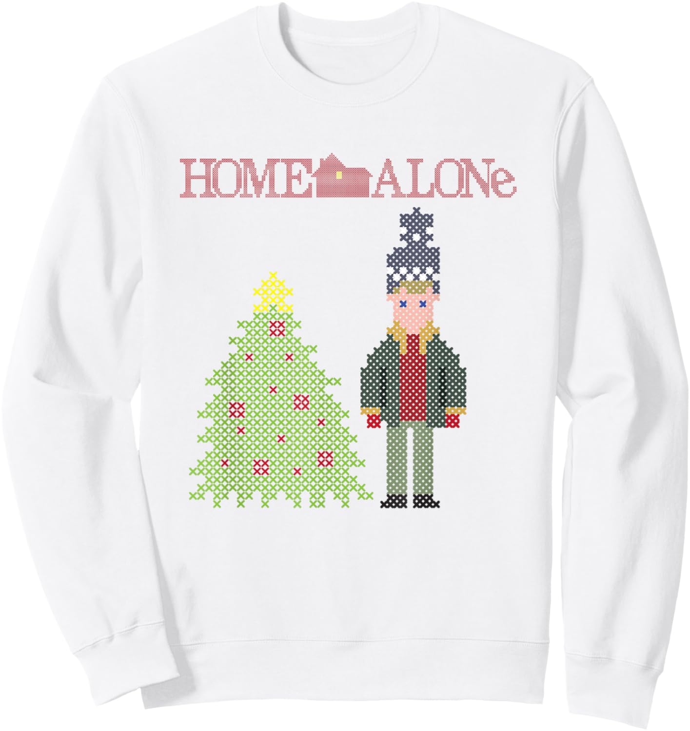 Home Alone Vintage Kevin Christmas Tree Sweatshirt - Sweatshirt | White