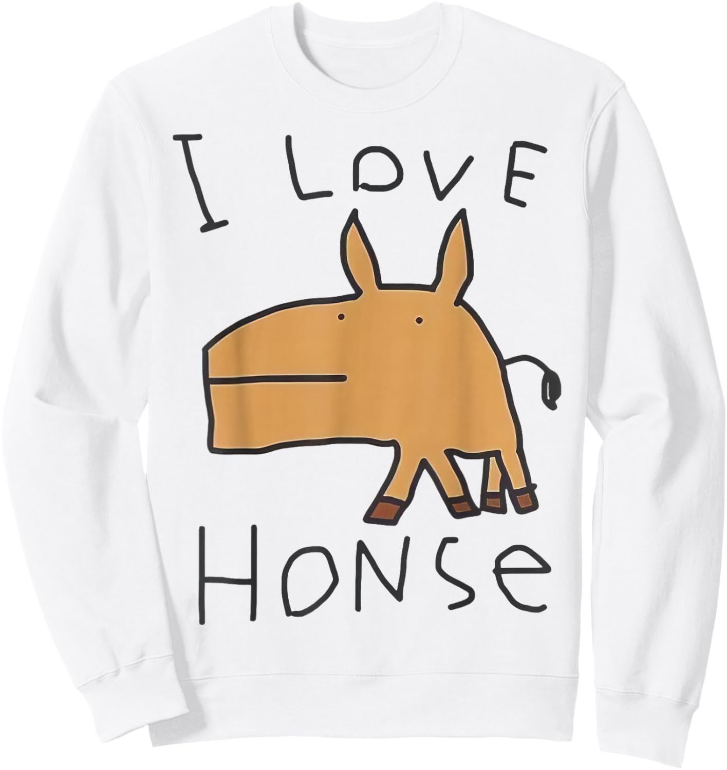I Love Honse Sweatshirt - Sweatshirt | White