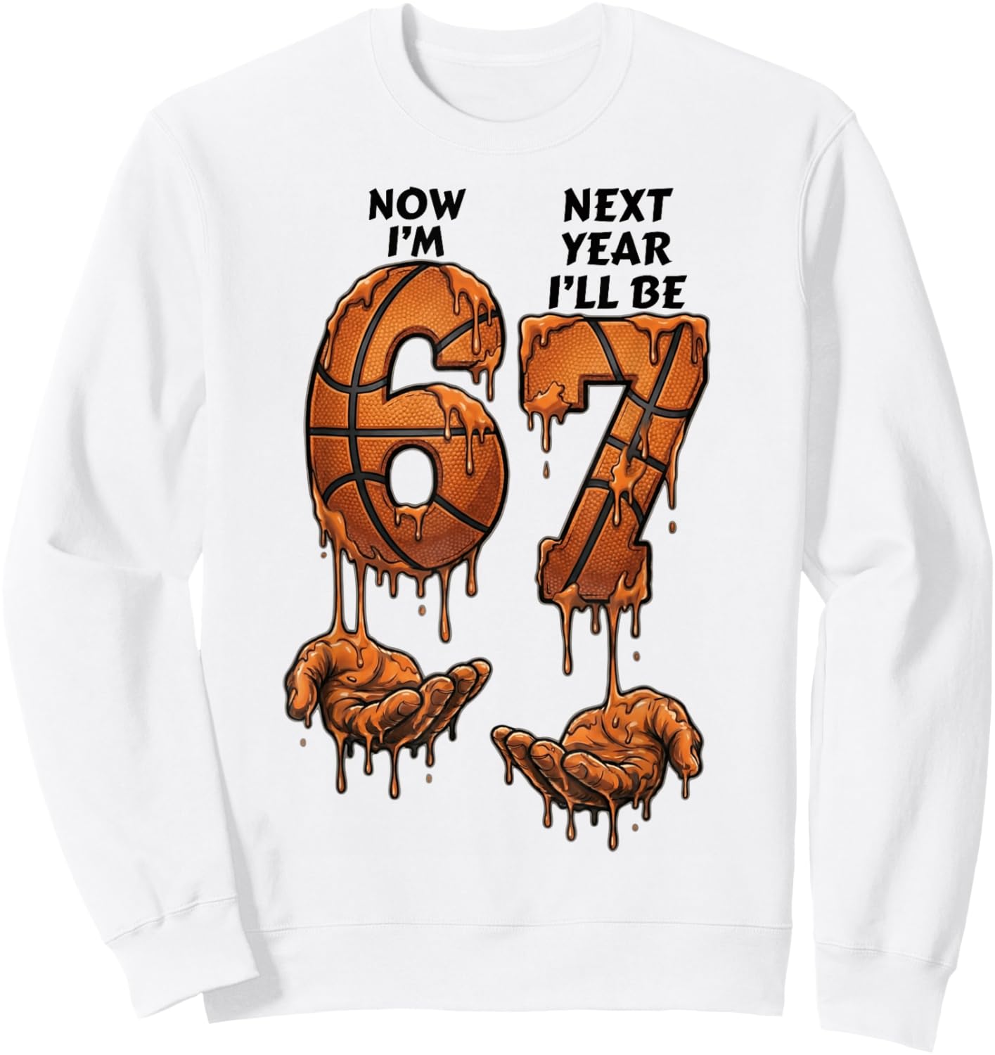 6th Birthday Boys Girls 6 7 Now I'm 6 Next Year I'll be 7 Sweatshirt - Sweatshirt | White