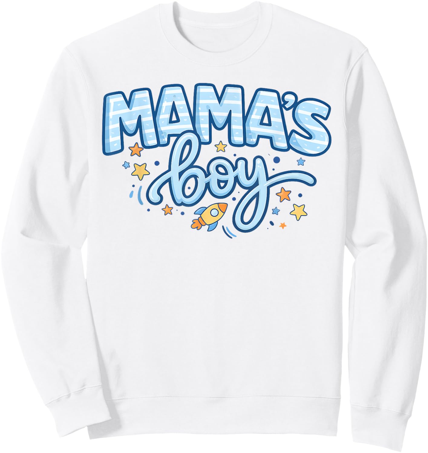 Cute Mama's Boy Checkered Toddler Kids Mother's Day Sweatshirt - Sweatshirt | White