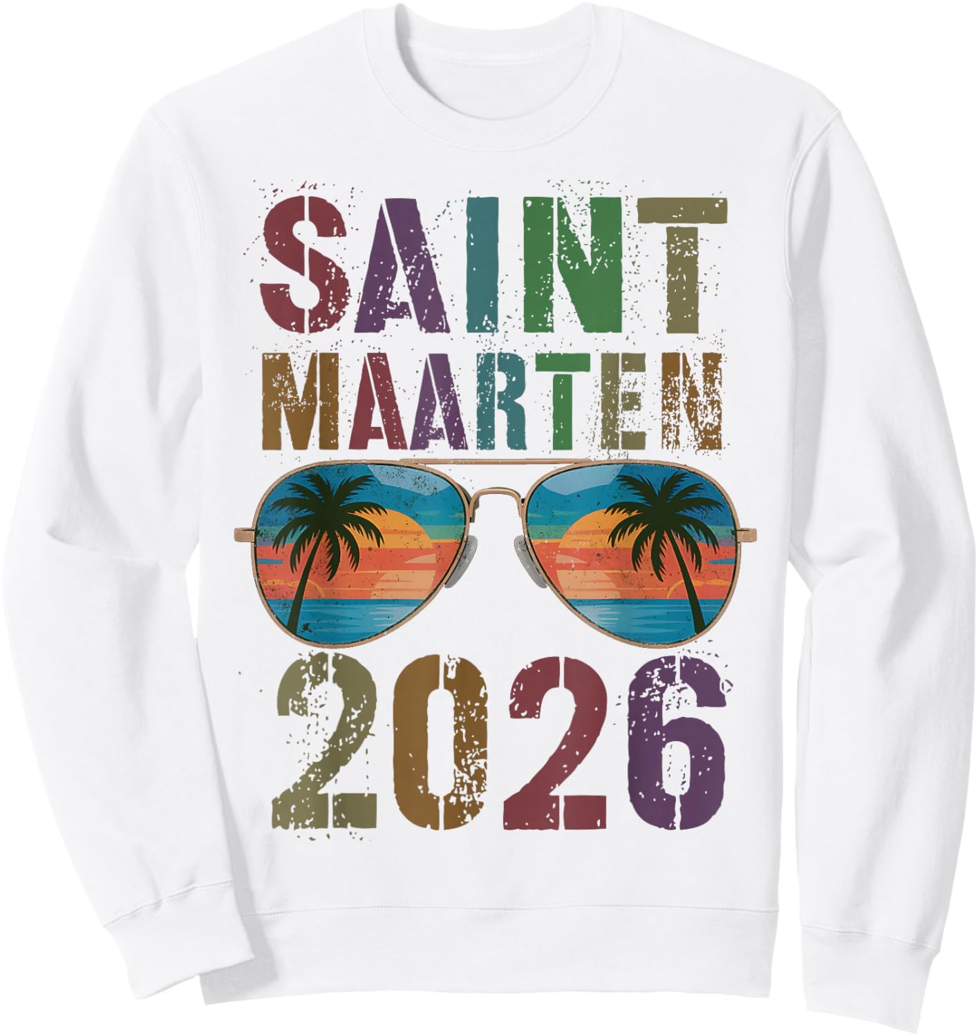 Kids Saint Maarten 2026 Mom Daughter Vacay Travel Vacation Sweatshirt - Sweatshirt | White