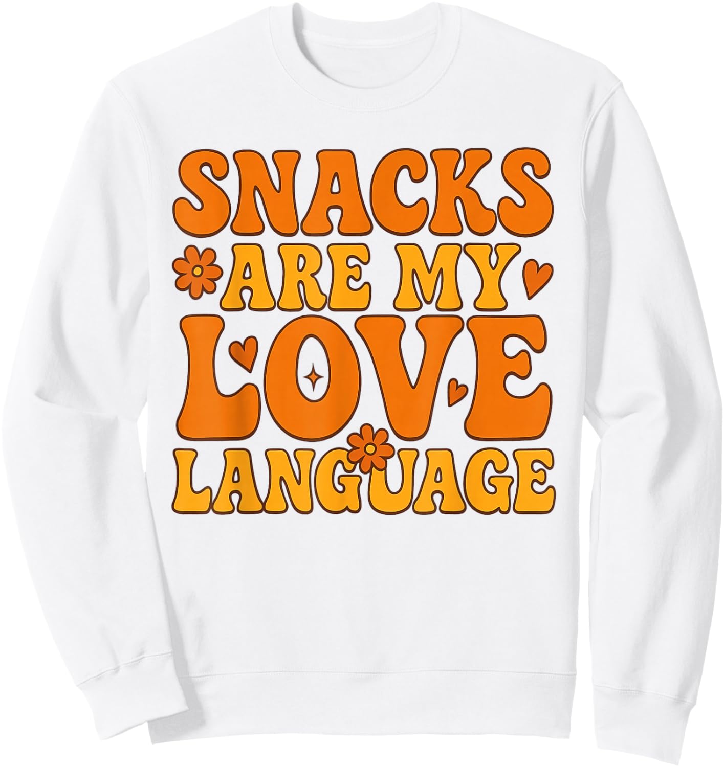 Snacks are My Love Language Valentines 2026 Kids Boys Sweatshirt - Sweatshirt | White