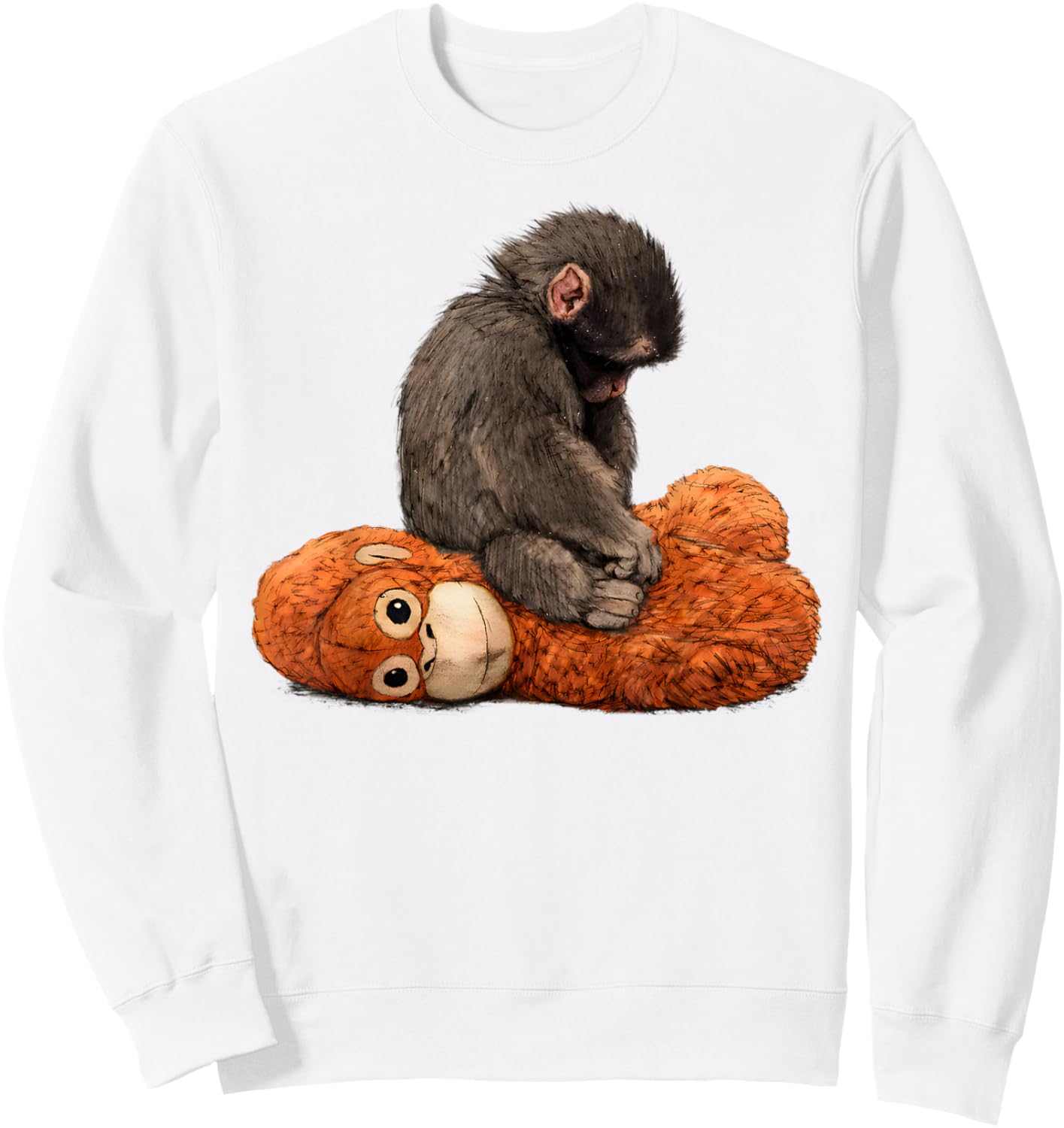 Baby Monkey Punch Sweatshirt - Sweatshirt | White