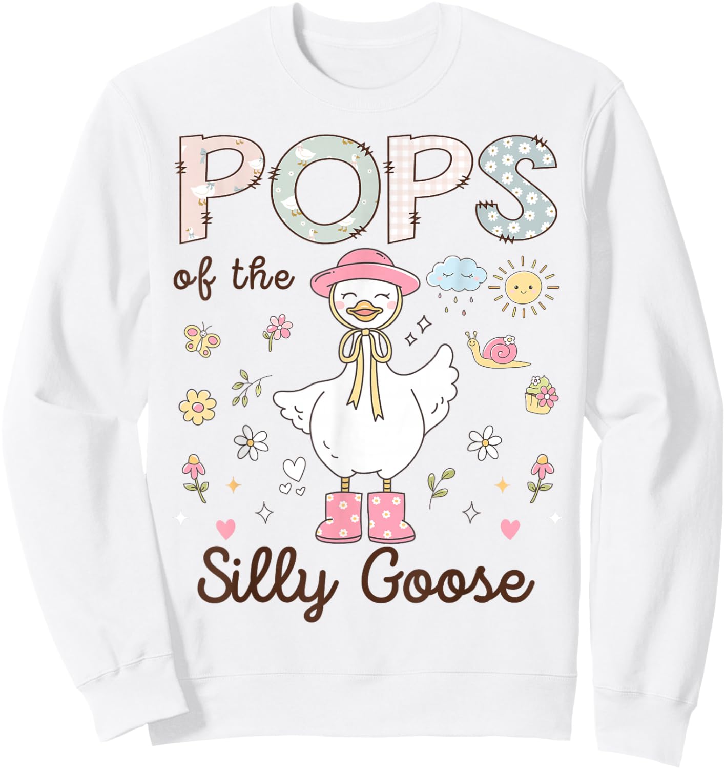 Pops of The Silly Goose First Birthday Girl Family Sweatshirt - Sweatshirt | White