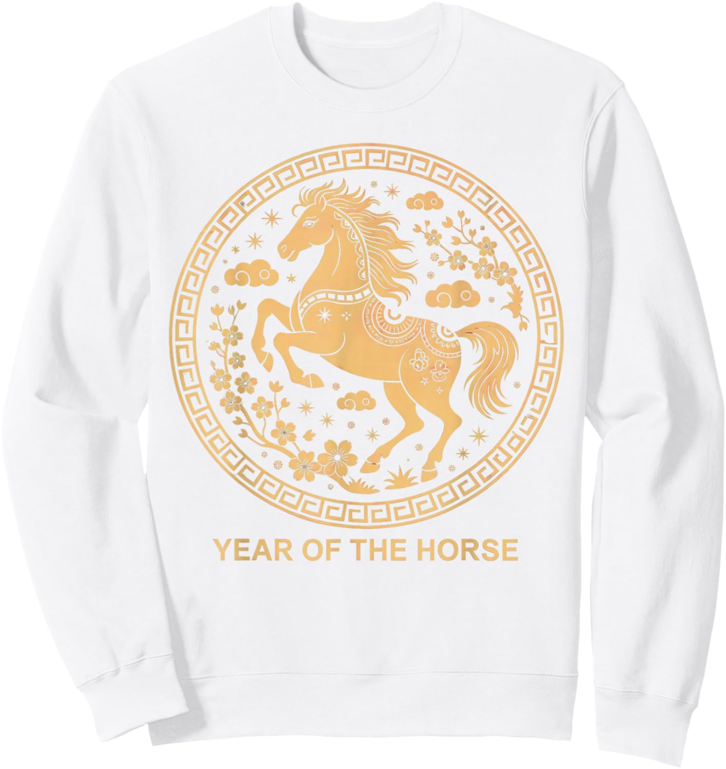 Chinese New Year 2026 Horse Red Lunar New Year of The Horse Sweatshirt - Sweatshirt | White