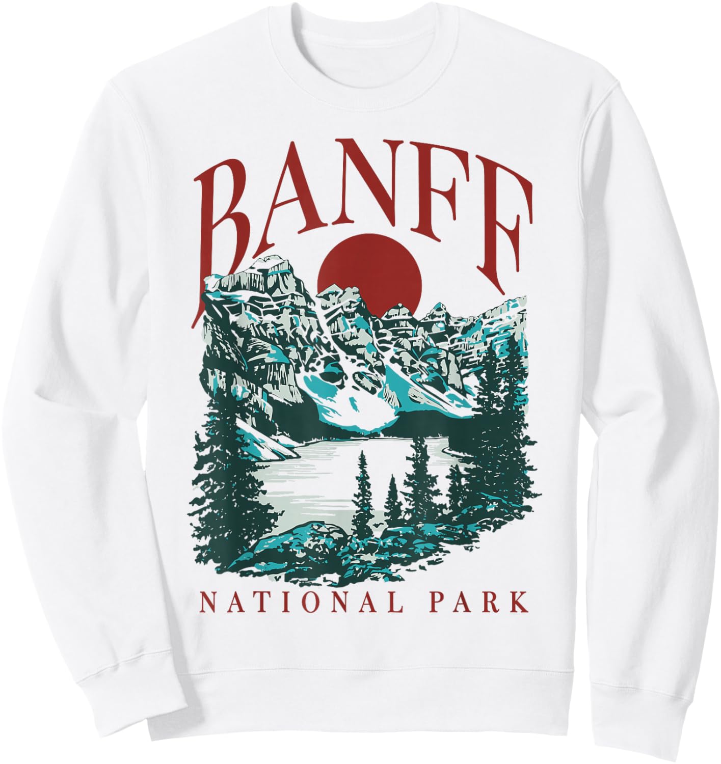 Banff National Park Canada Vintage Inspired Sweatshirt - Sweatshirt | White
