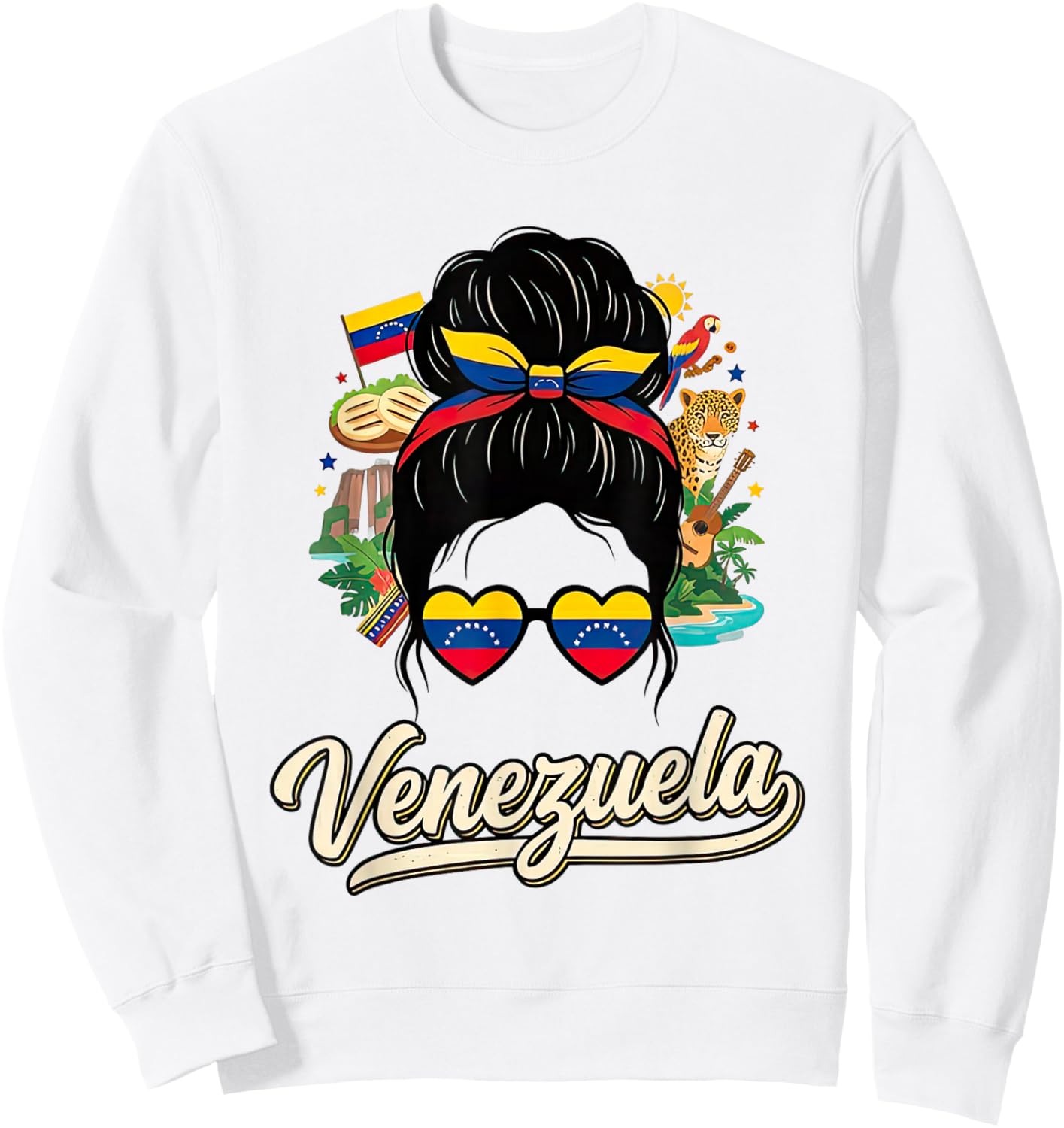 Venezuela for Woman Venezuelan for Girl Travel Souvenir Sweatshirt - Sweatshirt | White