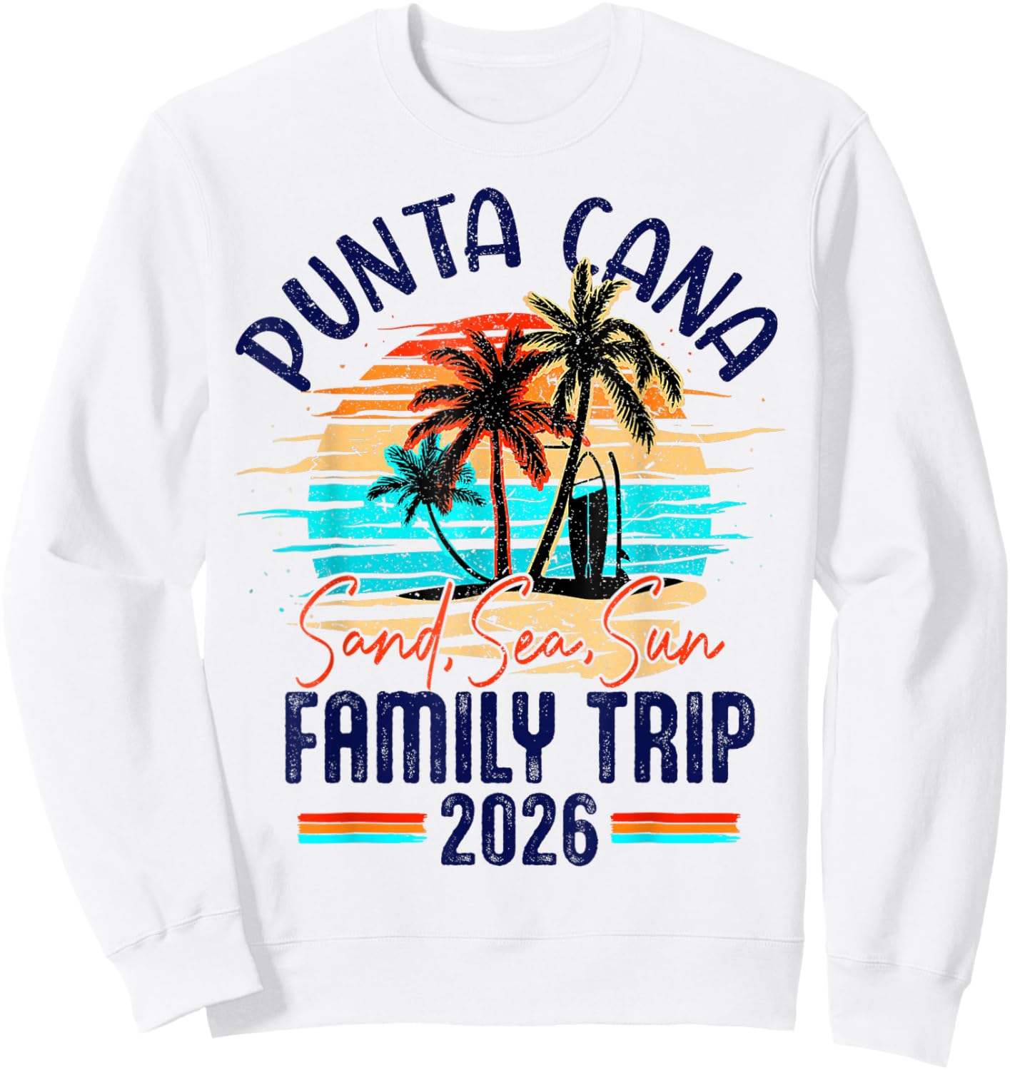 Family Punta Cana Vacation 2026 Summer Vacation Matching Sweatshirt - Sweatshirt | White