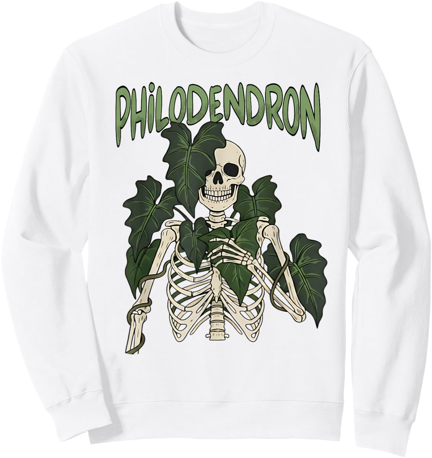 Plant Lady Gardening Planting Lover Monstera Philodendron Sweatshirt - Sweatshirt | White