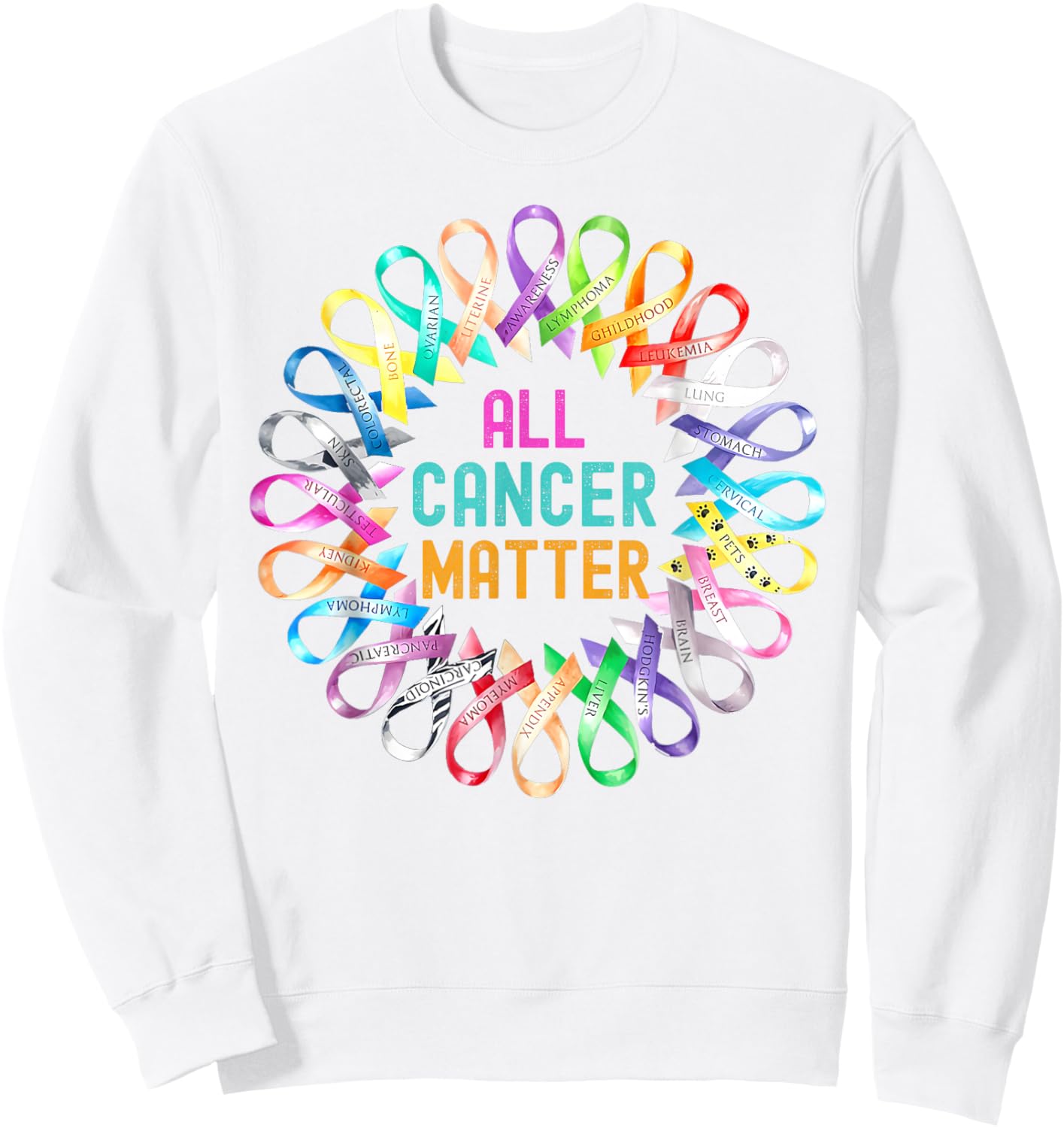 All Cancer Matters Outfit Honoring Every Warrior Men Women Sweatshirt - Sweatshirt | White
