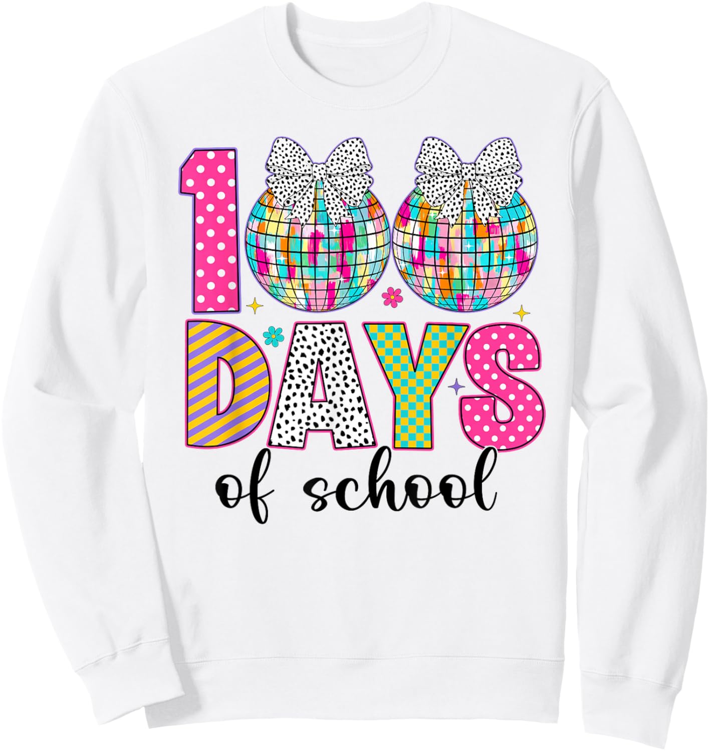 100 Days of School Girls Kids 100 Days Smarter 100th Day Sweatshirt - Sweatshirt | White