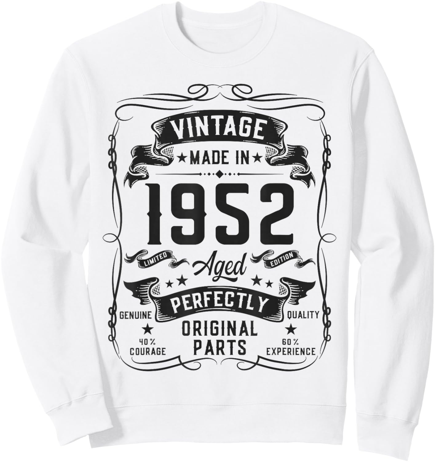 Vintage 1952 74yr 74th Birthday Gifts 74 Years Old Sweatshirt - Sweatshirt | White