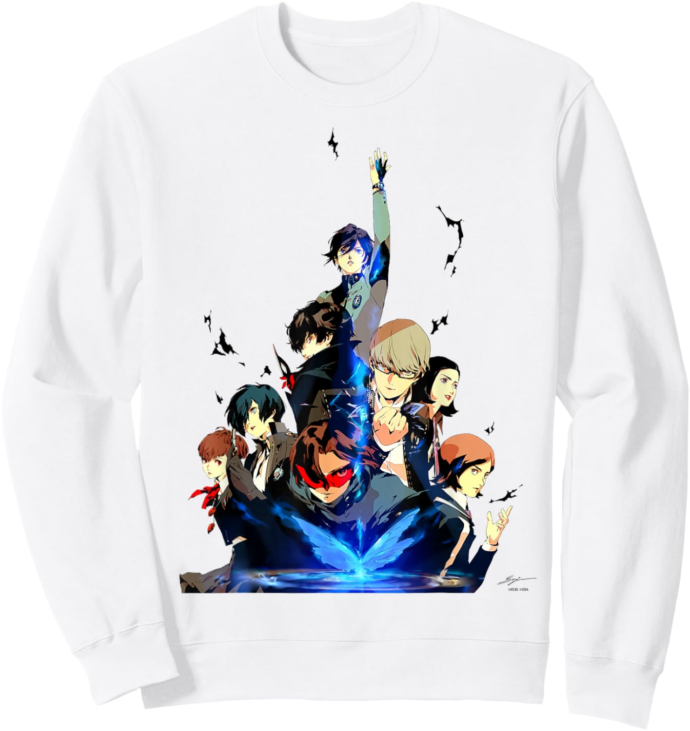 Persona 30th Anniversary Key Art (Black Logo) ATLUS Sweatshirt - Sweatshirt | White