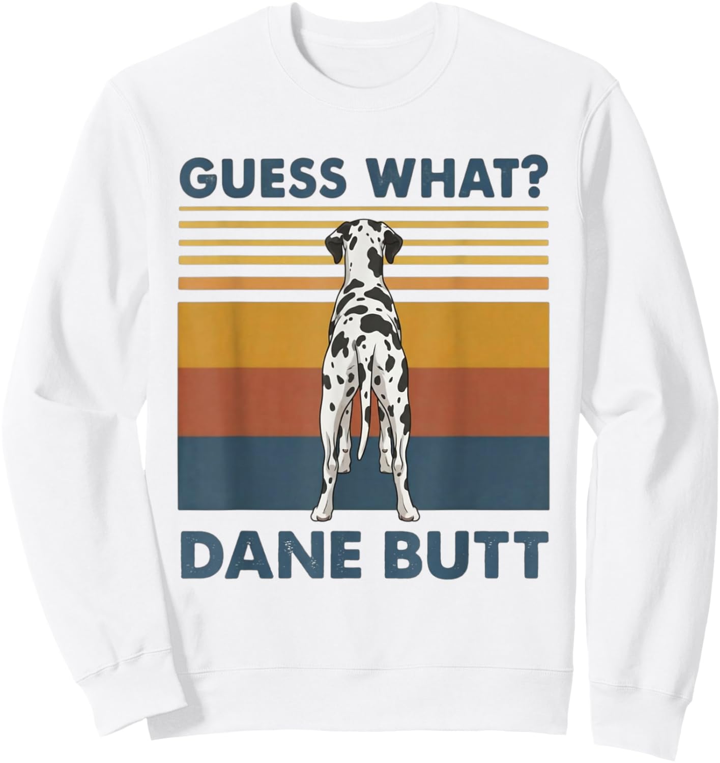 Harlequin Great Dane Funny Dog Sweatshirt - Sweatshirt | White