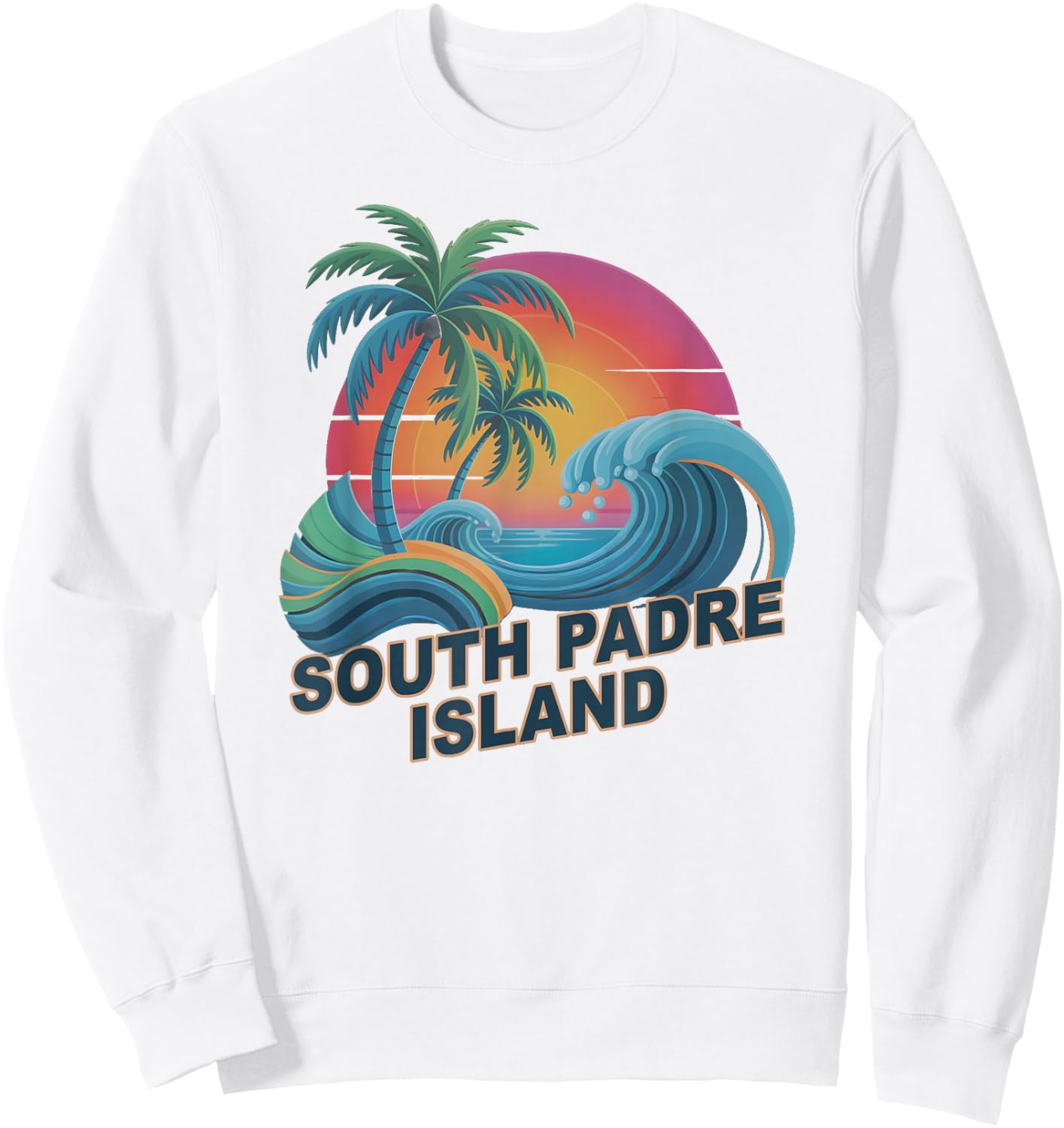 Cute South Padre Island Vacation Surfer Trip Family All Sweatshirt - Sweatshirt | White