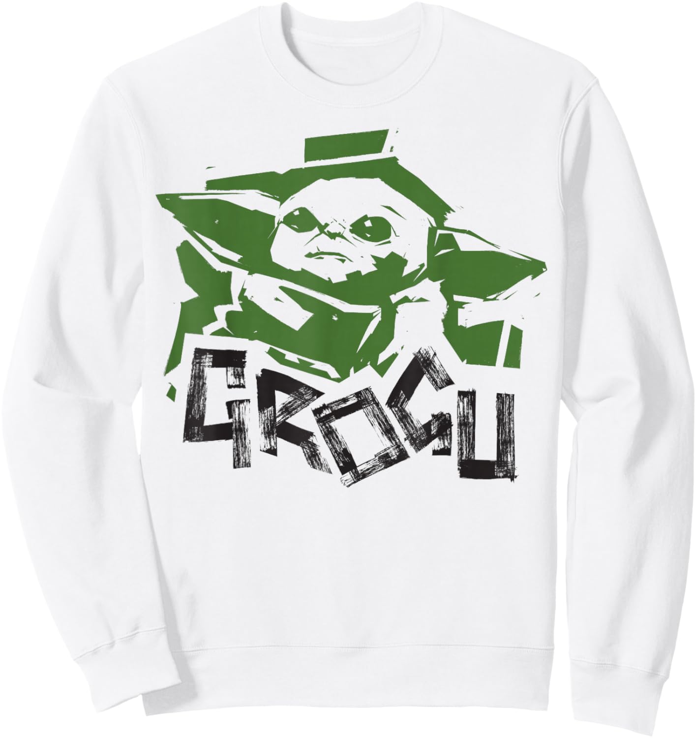 Star Wars The Mandalorian Grogu Baby Yoda Sweatshirt - Sweatshirt | White