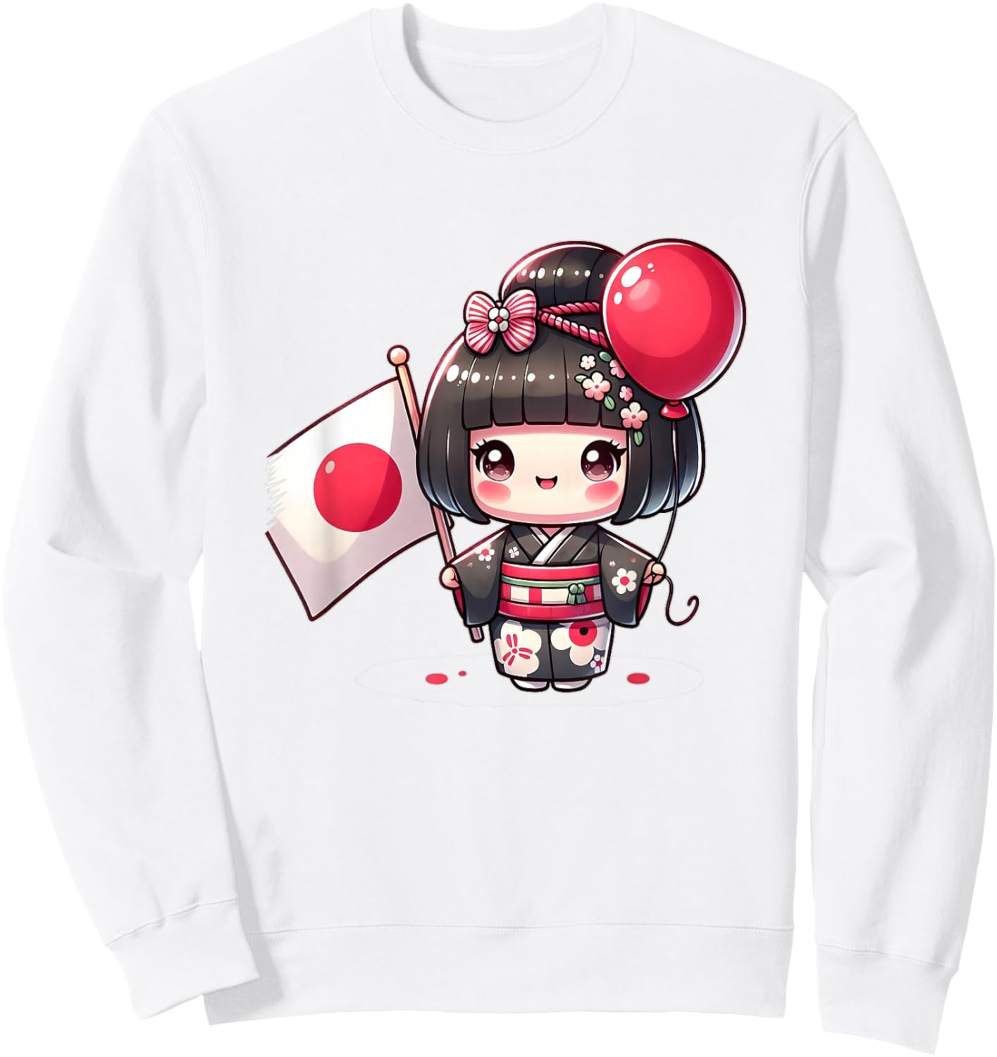 Japan Shirt for Girls, Japanese Flag, Japanese maps Youth Sweatshirt - Sweatshirt | White