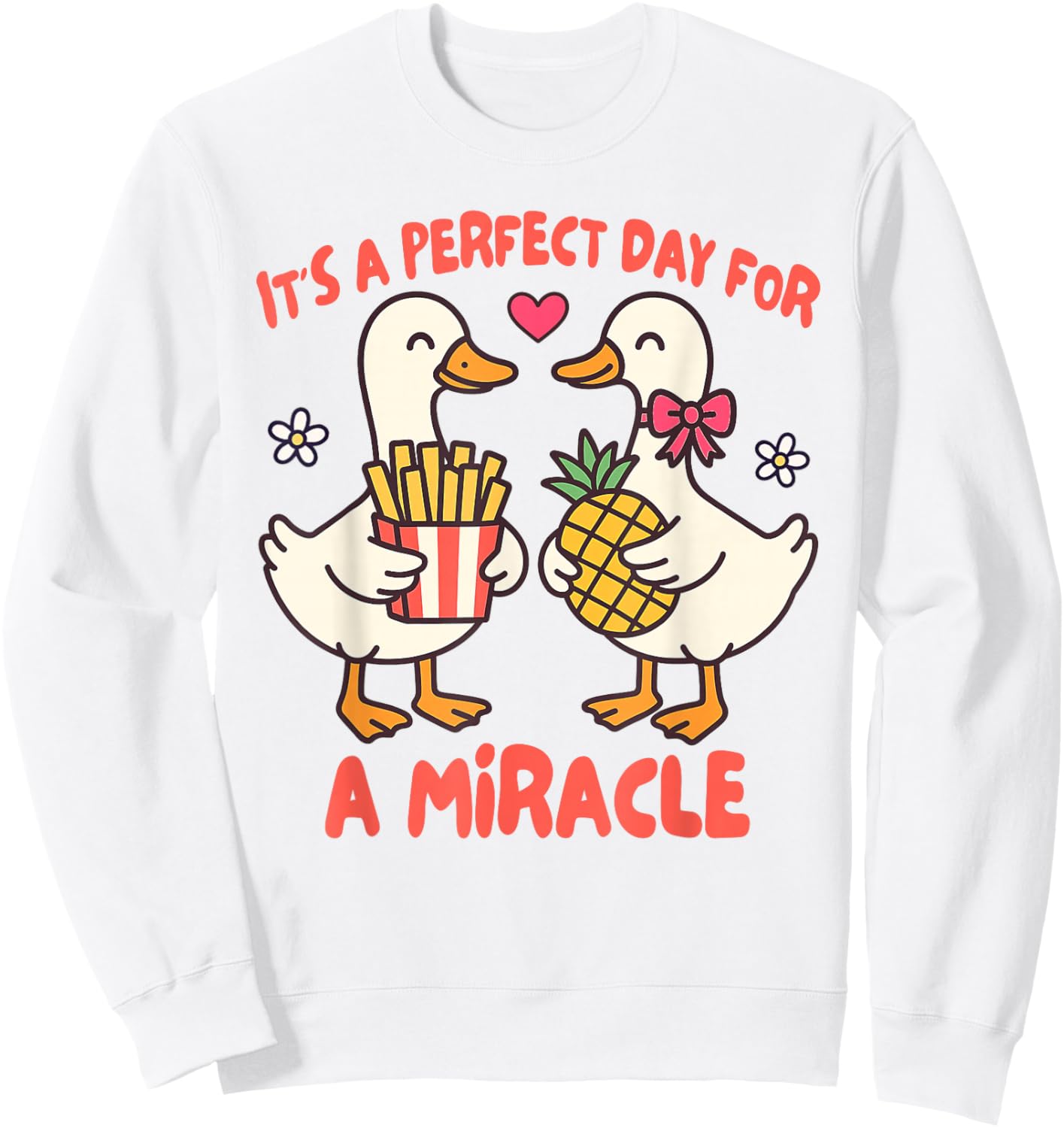 IVF Mom Dad Embryo Transfer Day It's A Day for A Miracle Sweatshirt - Sweatshirt | White