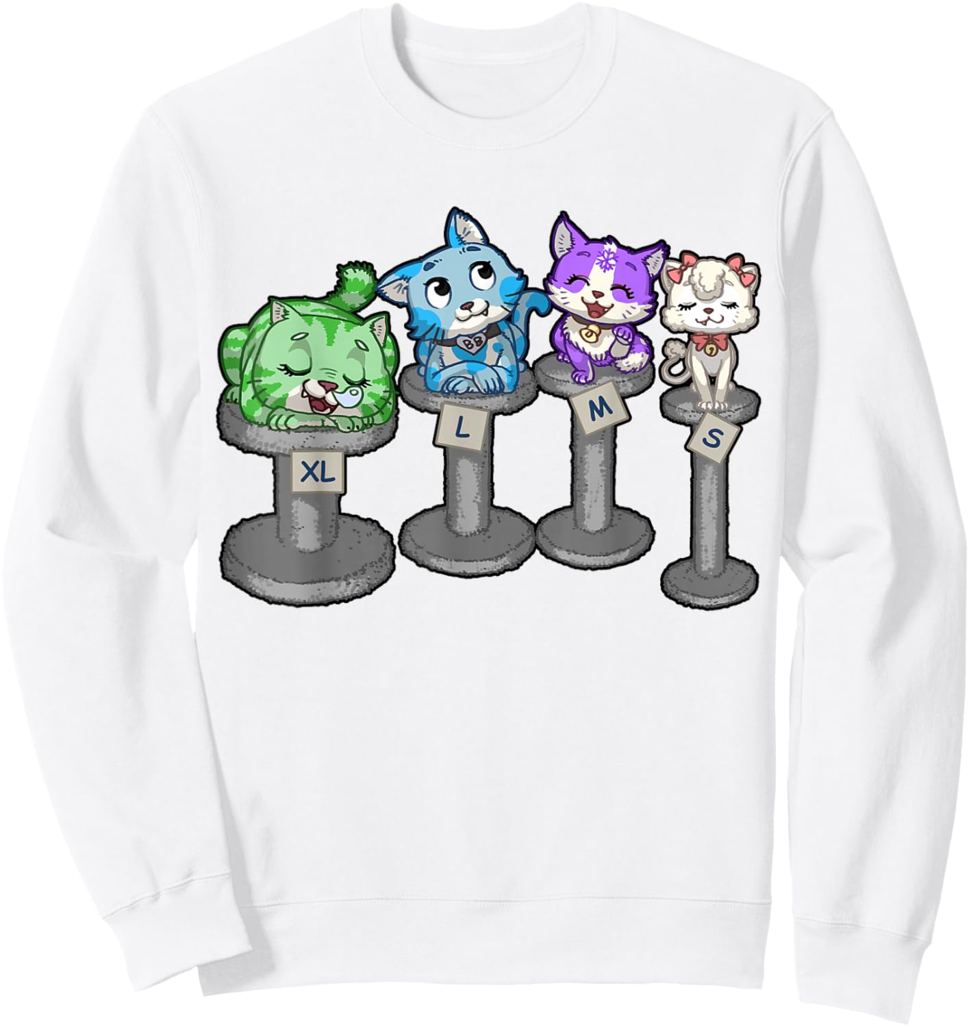 cat Cats Kitty Kitties Kitten Cute Adorable Sweatshirt - Sweatshirt | White