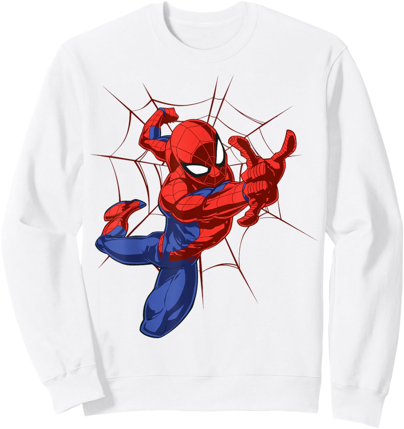 Marvel Comics Spider-Man Web Slinger Cool Action Sweatshirt - Sweatshirt | White