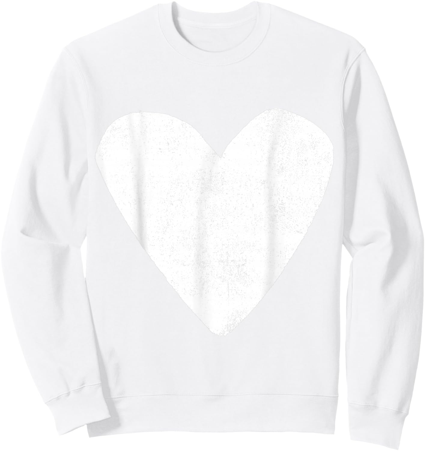 Love Heart White Color Light Blue Sweatshirt - Sweatshirt | White