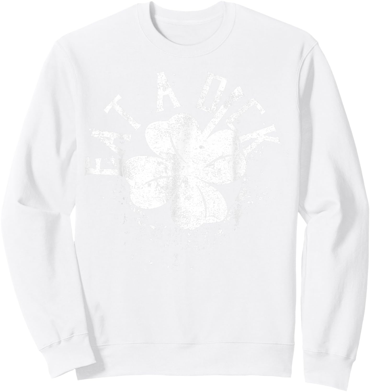 Eat A Dick Shamrock Sweatshirt - Sweatshirt | White