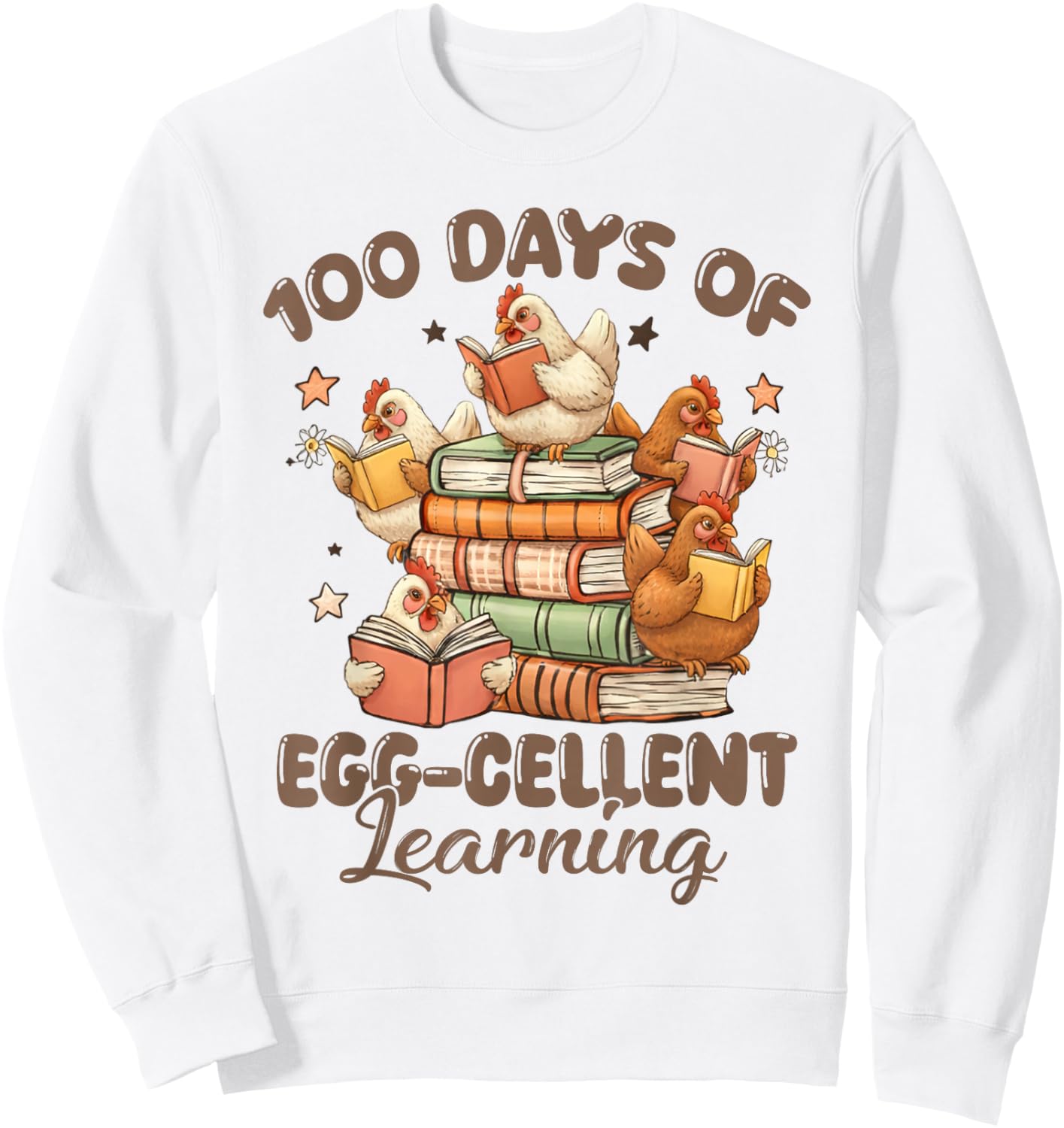 100 Days Egg-stra Smarter Teacher Kids 100th Day of School Sweatshirt - Sweatshirt | White
