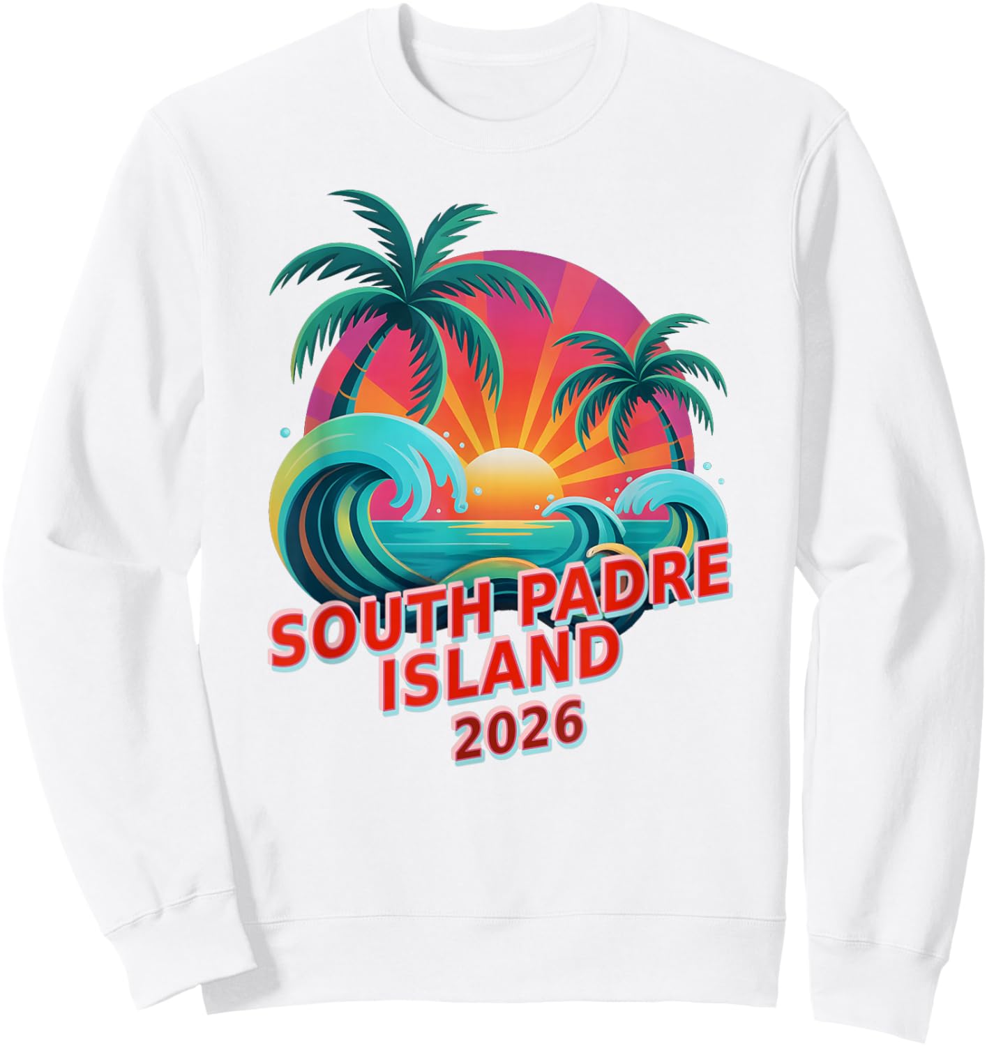 All Girls South Padre Island 2026 Birthday Trip Pink Sweatshirt - Sweatshirt | White