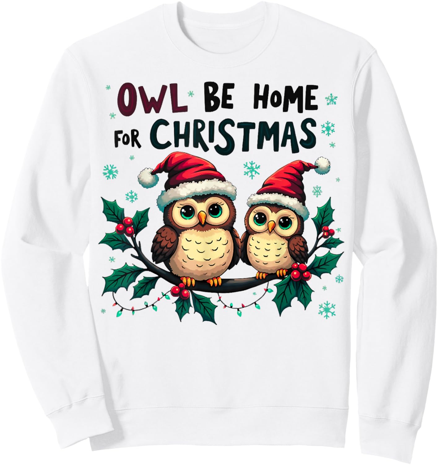 Owl Xmas Sweatshirt - Sweatshirt | White