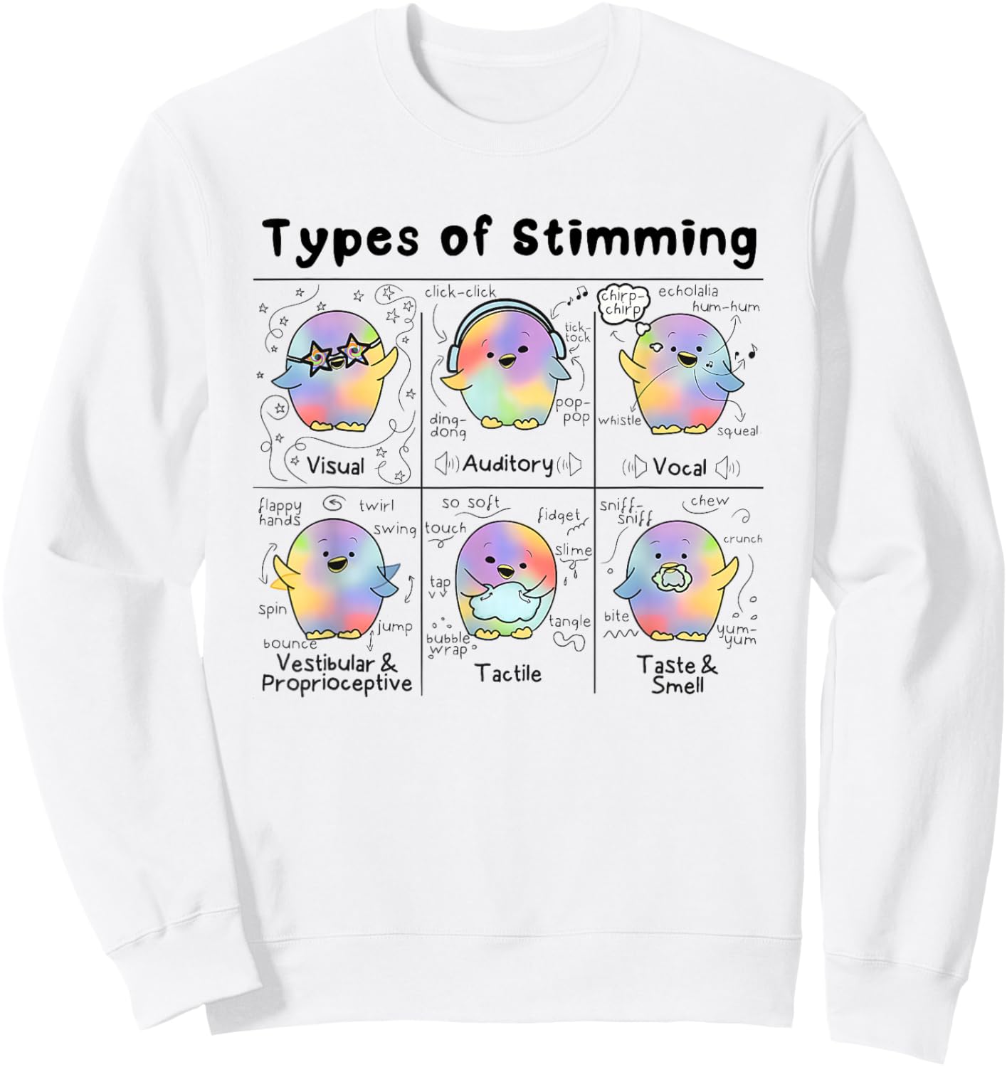 Types of Stimming Sweatshirt - Sweatshirt | White