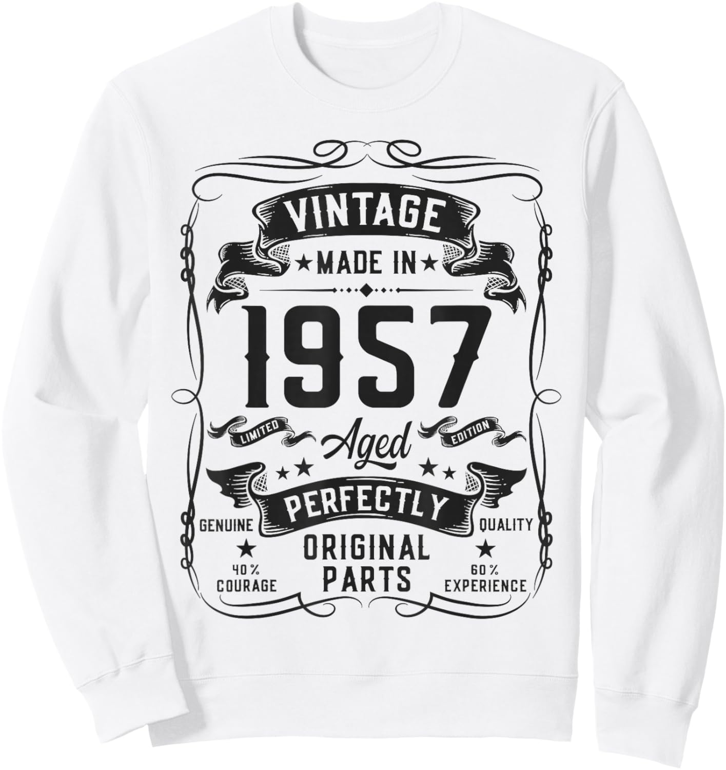 Vintage 1957 69yr 69th Birthday Gifts 69 Years Old Sweatshirt - Sweatshirt | White