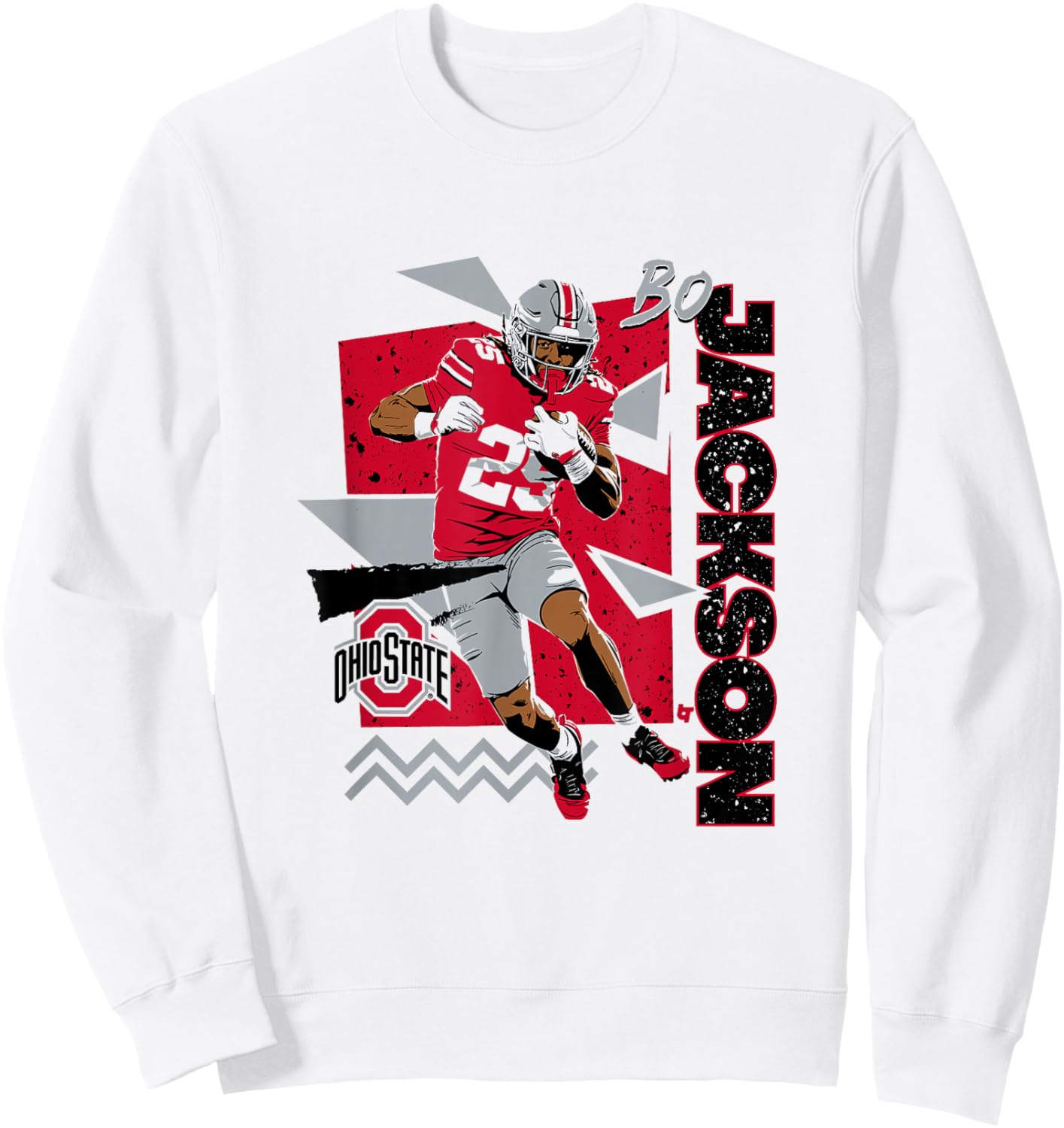 Bo Jackson - 90s Style - Ohio State Football Sweatshirt - Sweatshirt | White