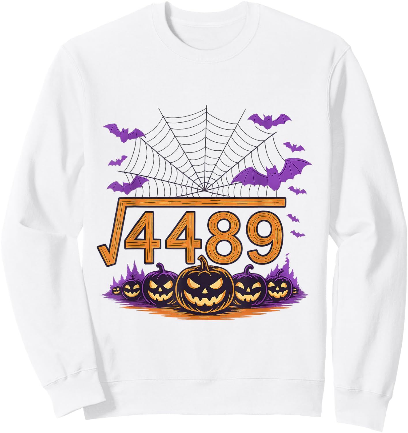 67 Meme Square Root 4489 Slang Math Halloween Costume Sweatshirt - Sweatshirt | White