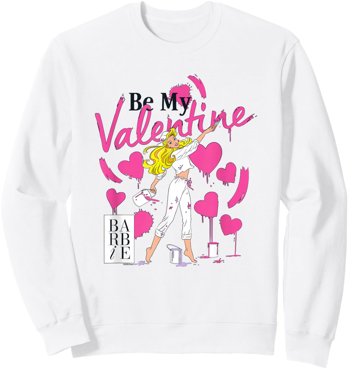 Barbie Be My Valentine Sweatshirt - Sweatshirt | White