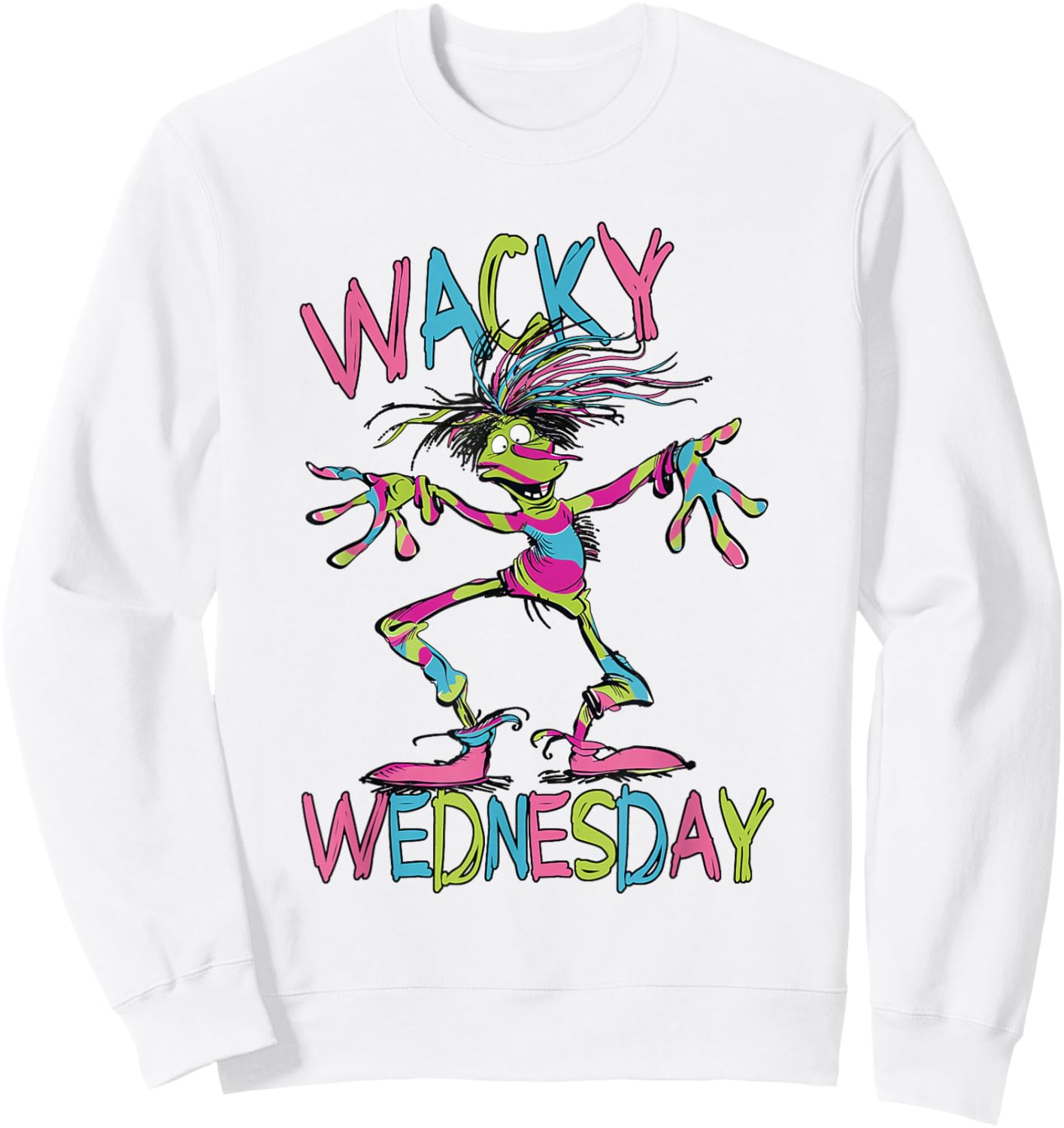 Wacky Wednesday Kids and Teachers | Mismatch Day Spirit Week Sweatshirt - Sweatshirt | White