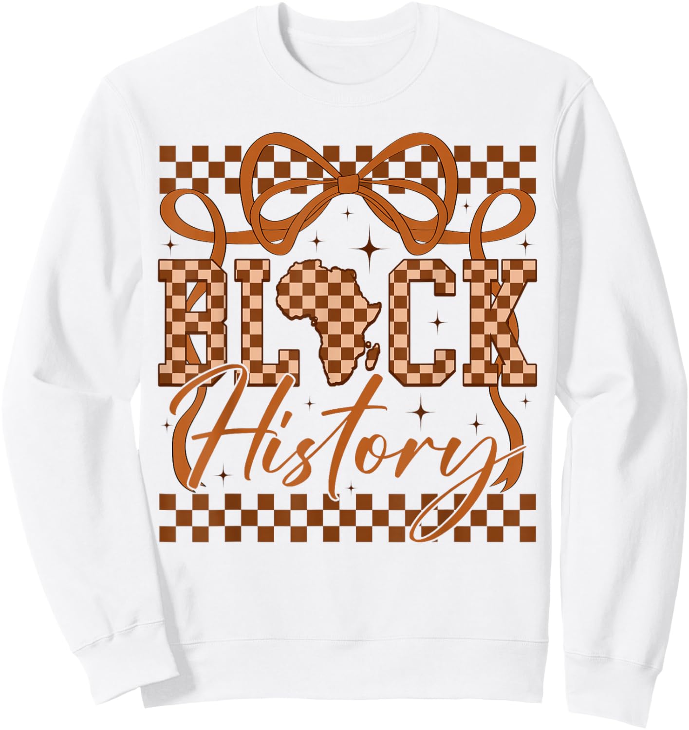 Black History Month Coquette Bow African Americans Women BHM Sweatshirt - Sweatshirt | White