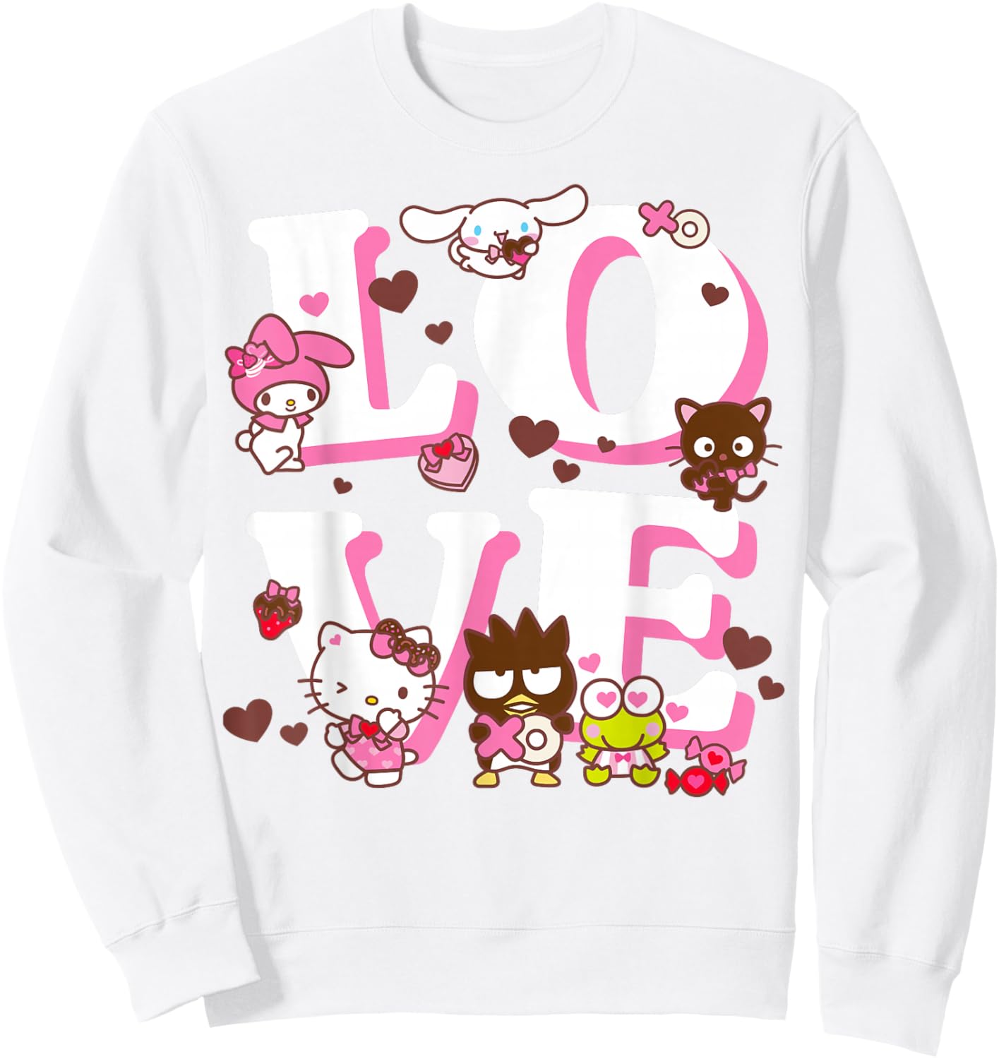 Hello Kitty Valentine's Day Love Cute Sanrio Friends Sweatshirt - Sweatshirt | White