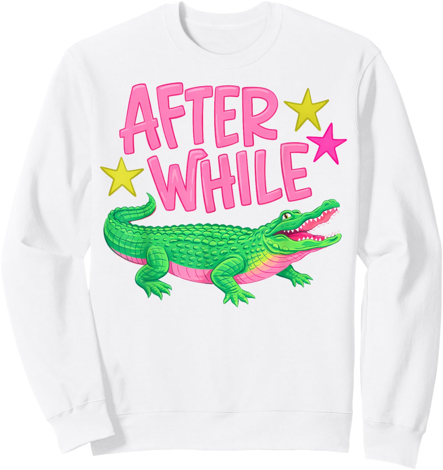 After While Gator Later Gator Crocodile Last Day of School Sweatshirt - Sweatshirt | White