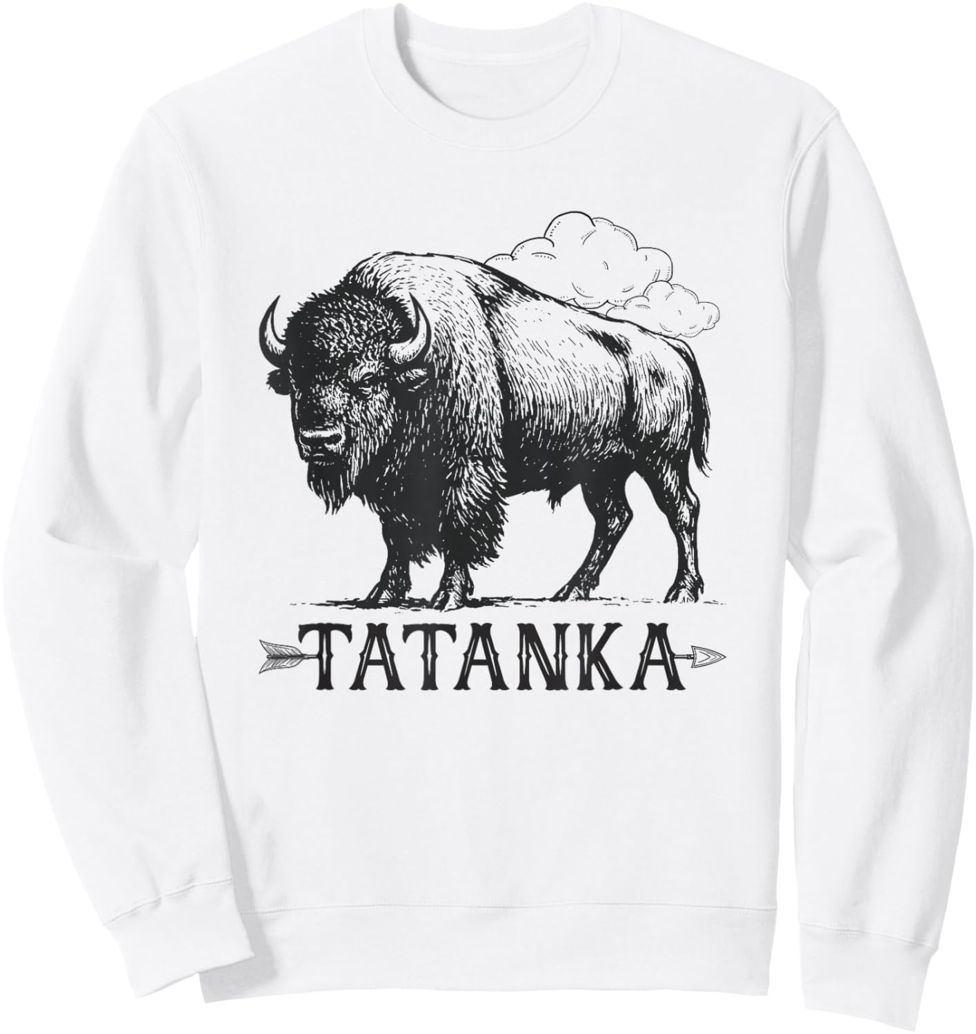 Tatanka Lakota Buffalo Bison Native American West Wildlife Sweatshirt - Sweatshirt | White